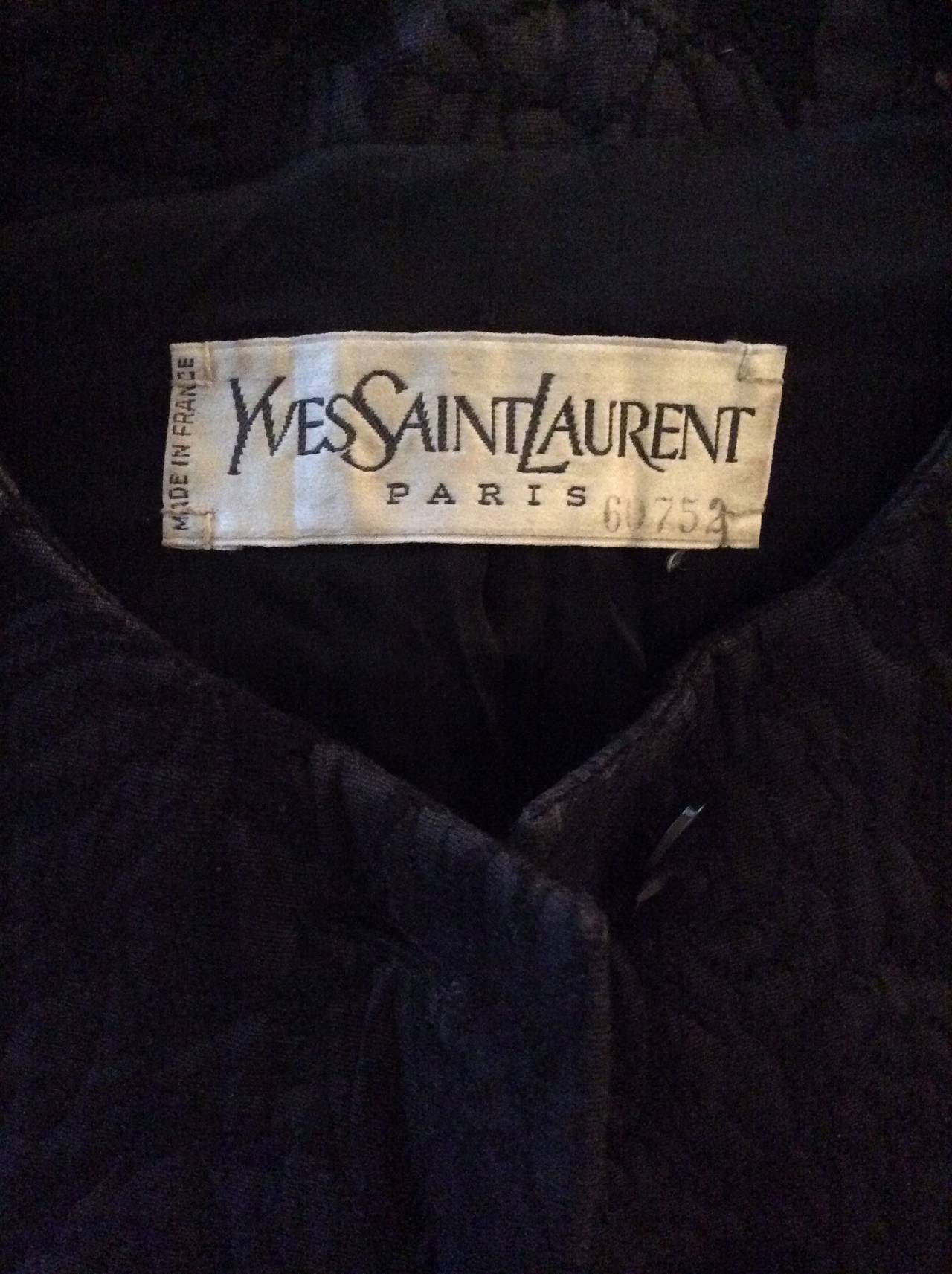 Vintage Yves Saint Laurent Haute Couture Numbered Skirt Suit - Stunning! For Sale 2