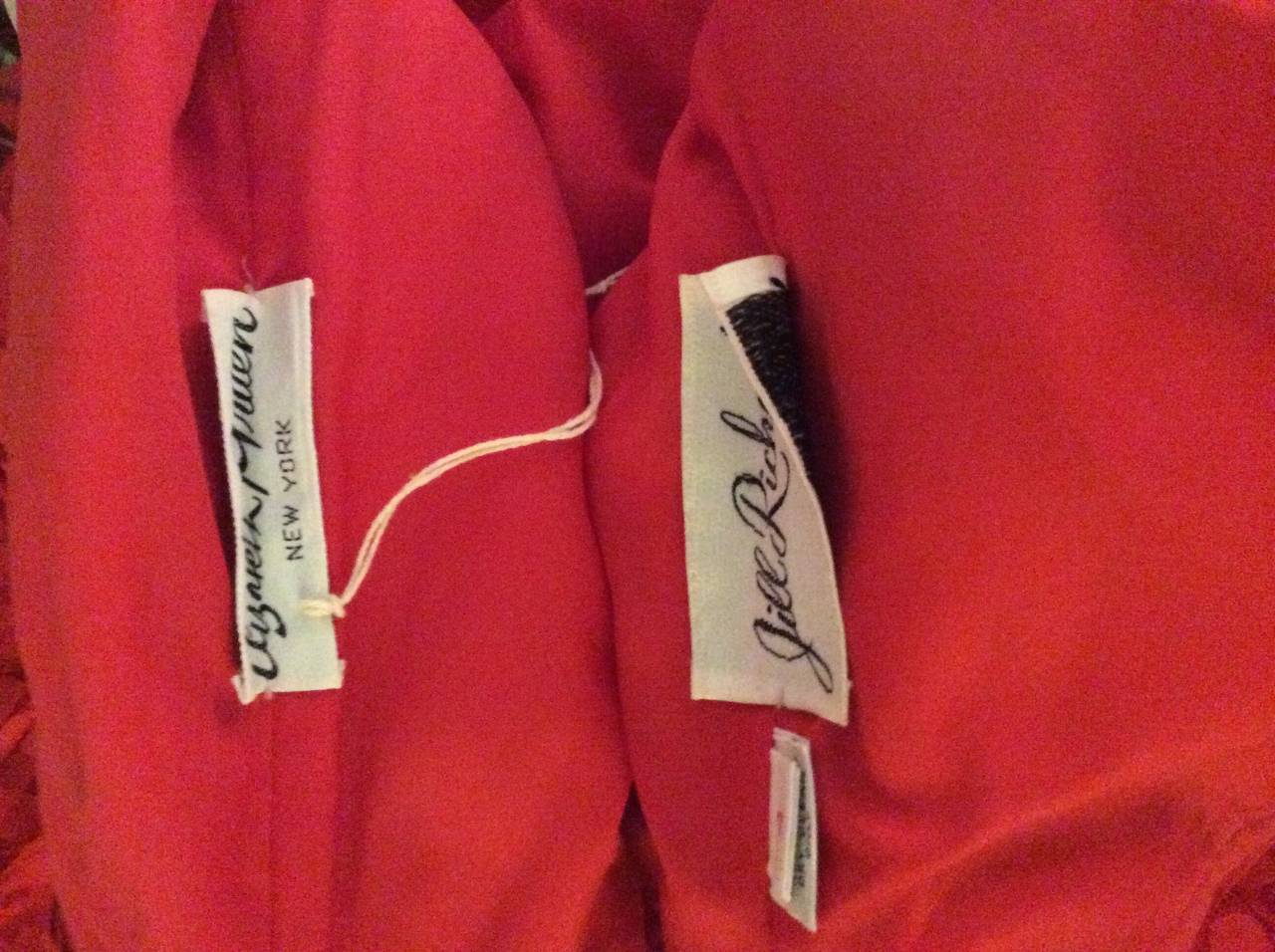 1980 Jill Richards for Elizabeth Arden Red Valentine's Day Vintage 80s Dress en vente 3