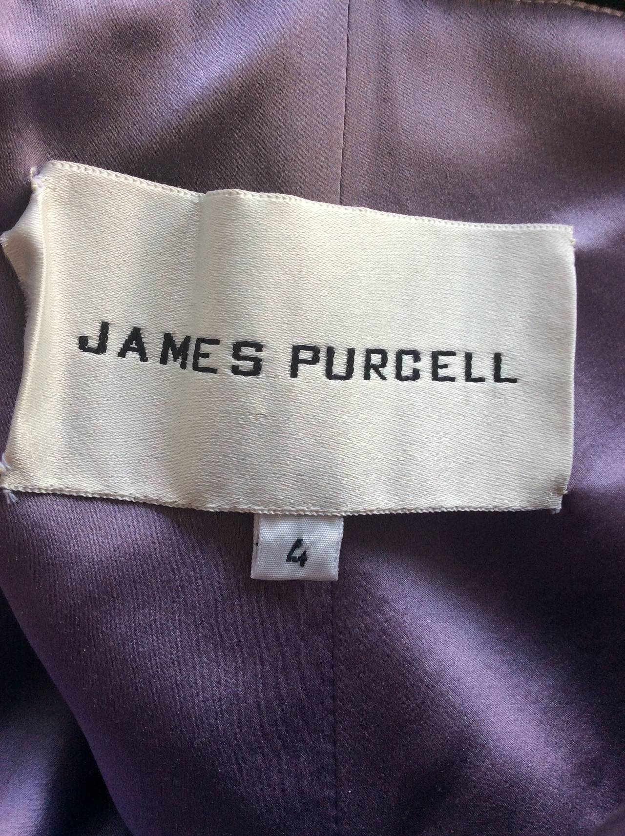 Stunning 1990s James Purcell Black Silk Velvet Strapless Gown w ...