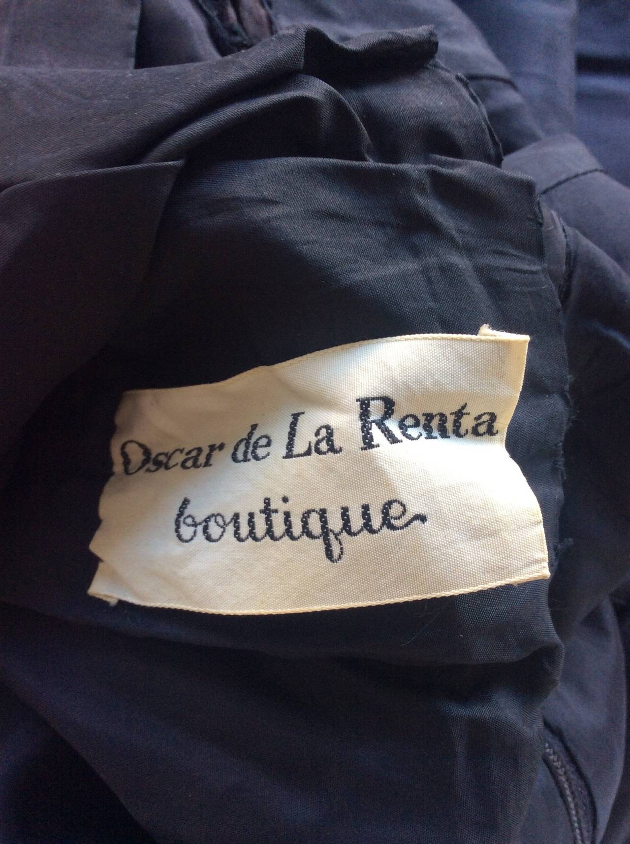Rare 1970s Vintage Oscar de la Renta Black Sequin Belted Jumpsuit 2