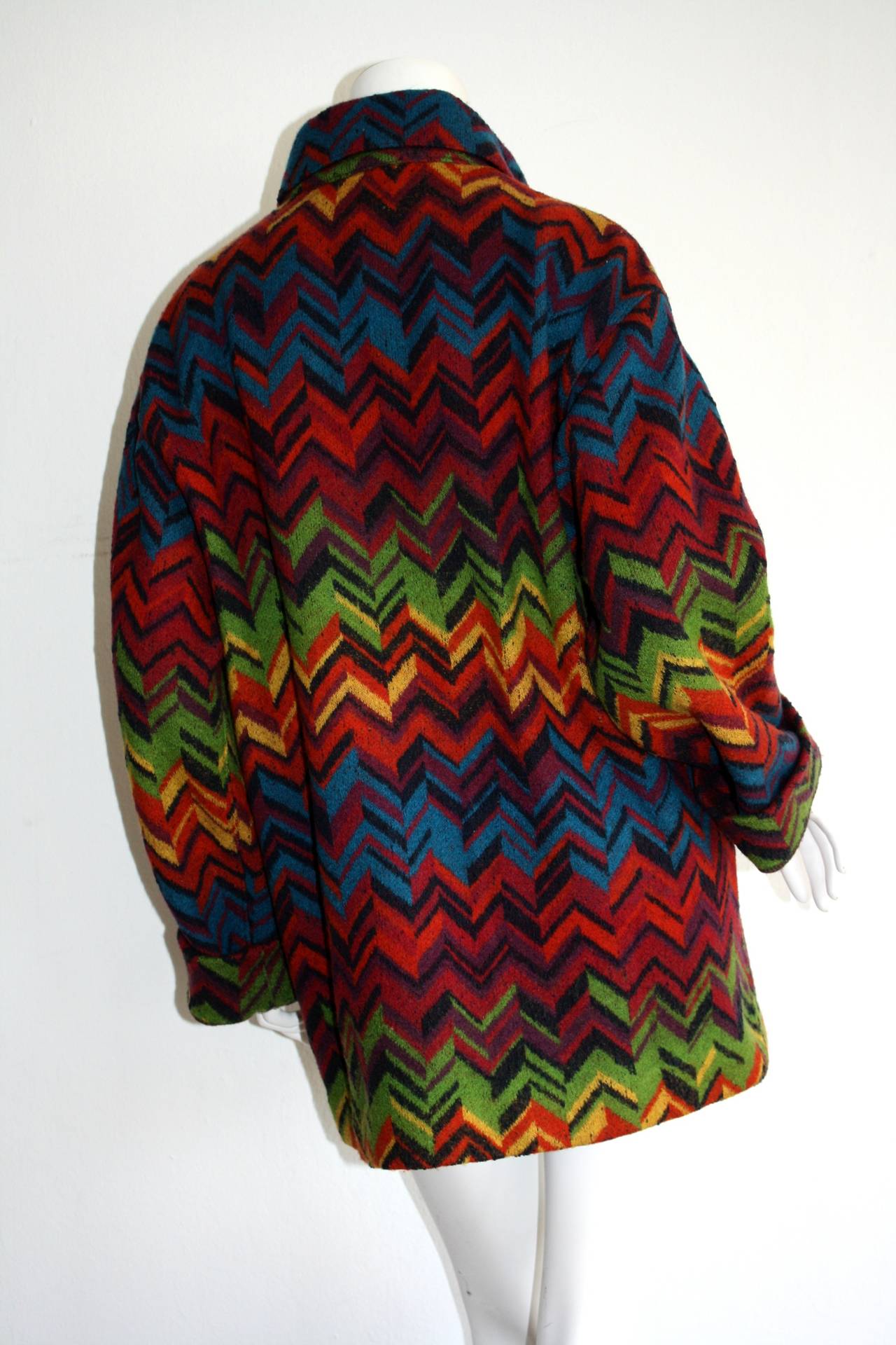SS26 Missoni Blue Multicoloured Chevron Jacket