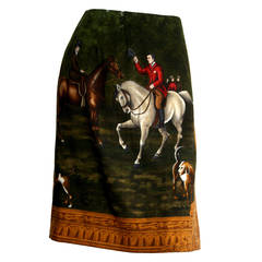 Retro Ralph Lauren Blue Label Equestrian ' Hunting ' Wrap Skirt