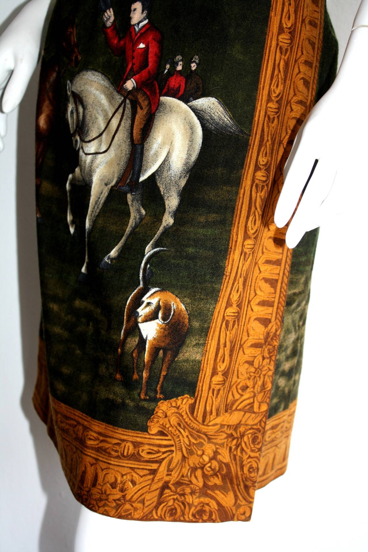 Vintage Ralph Lauren Blue Label Equestrian ' Hunting ' Wrap Skirt 1
