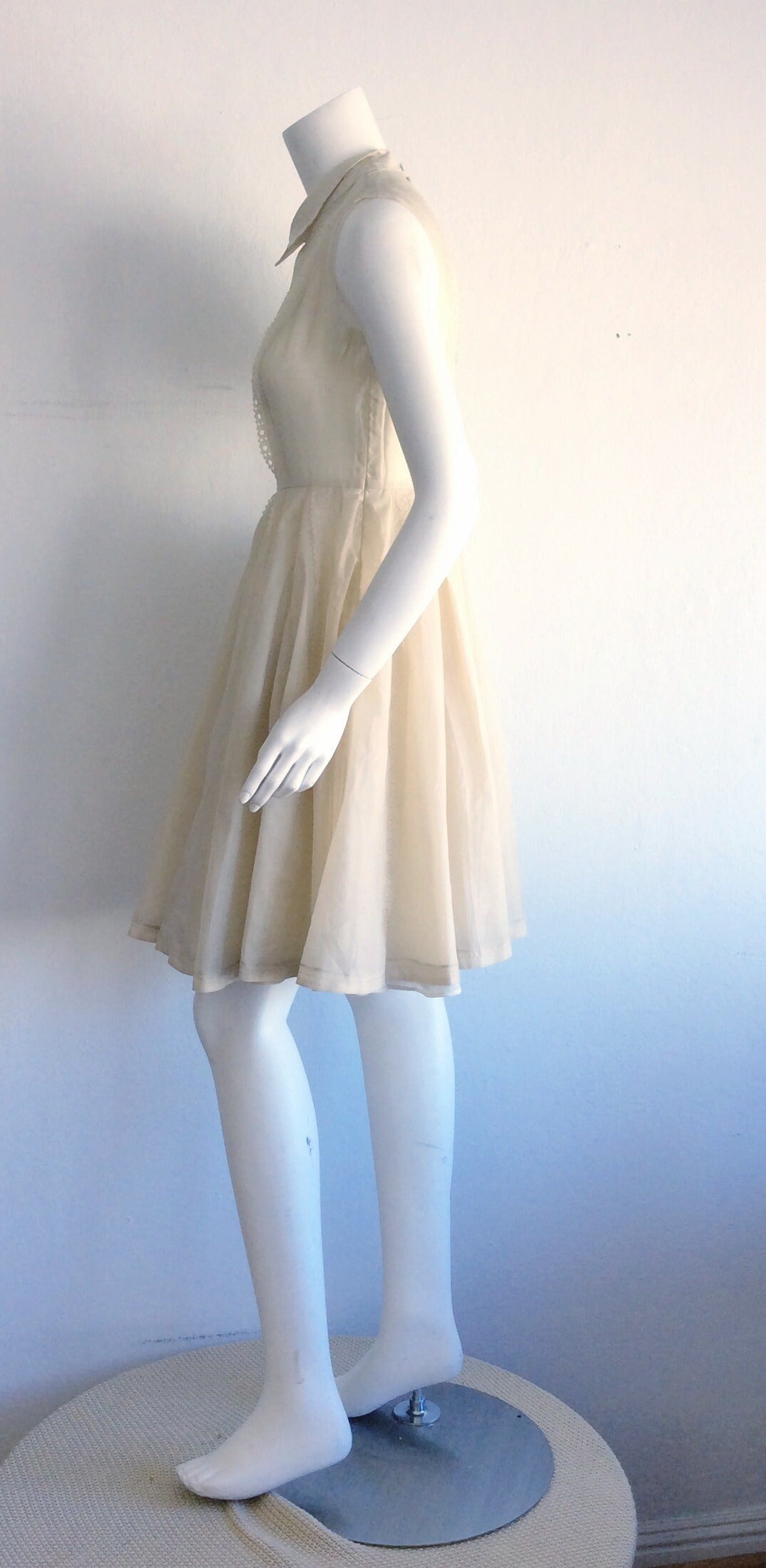 Adorable Kenzo Ivory Eyelet Dress Brand New In New Condition In San Diego, CA