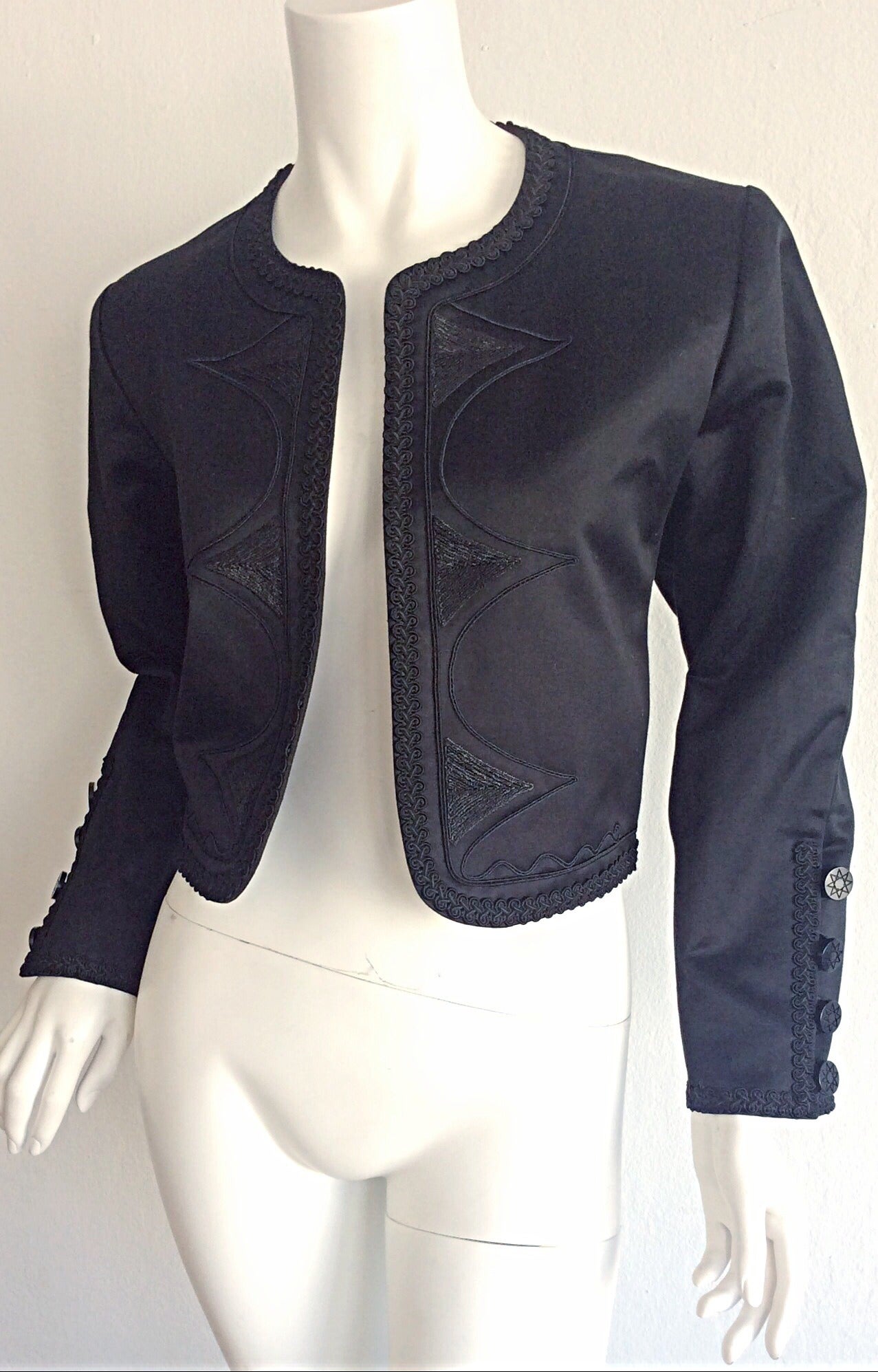 Vintage Yves Saint Laurent Rive Gauche ' Russian ' Intricate Cropped Jacket 3