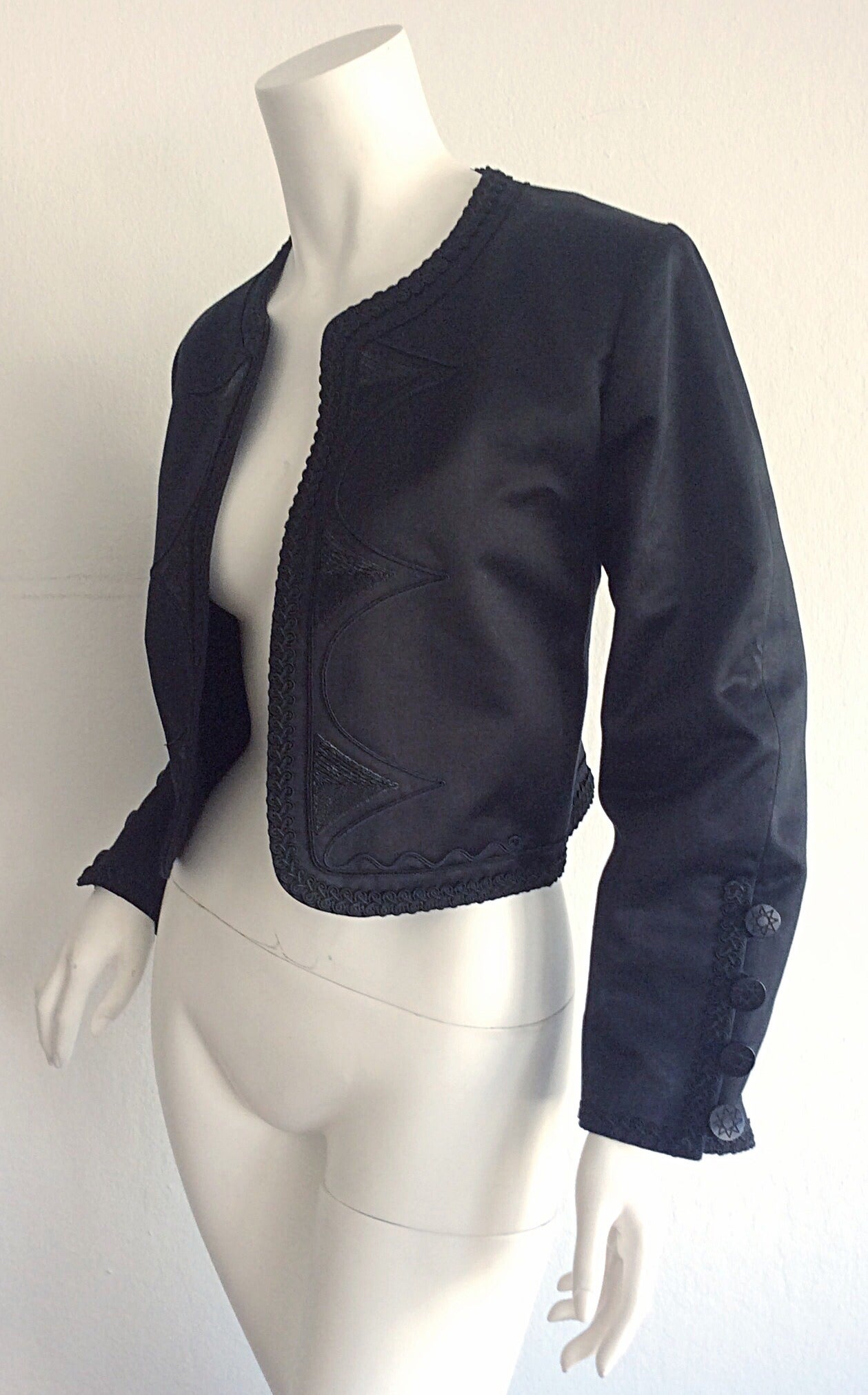 Women's Vintage Yves Saint Laurent Rive Gauche ' Russian ' Intricate Cropped Jacket