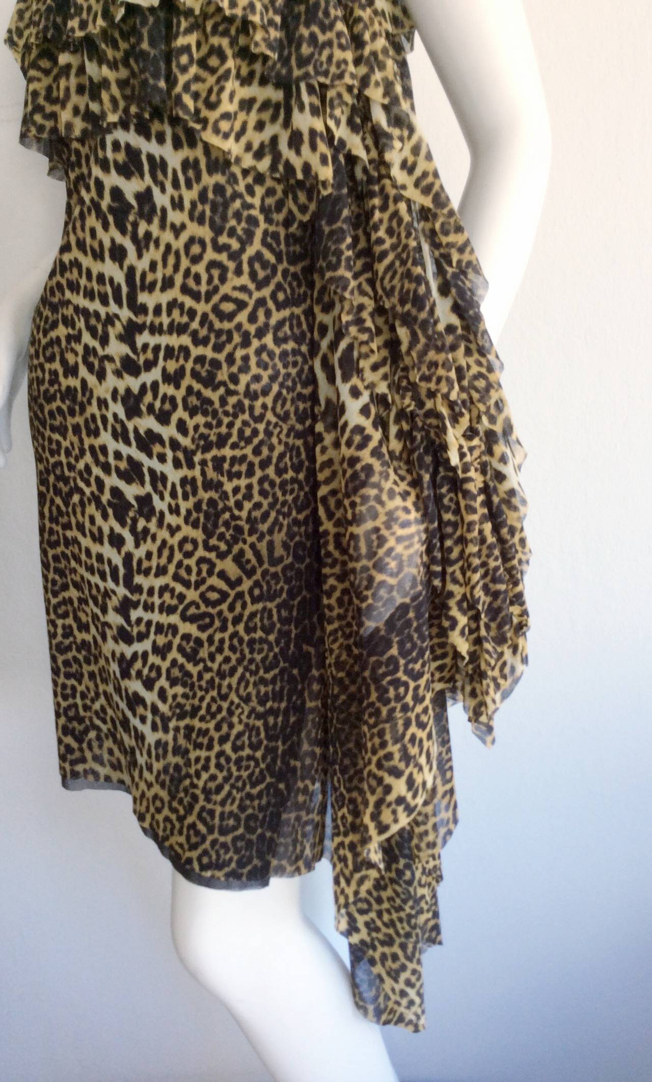 jean paul gaultier leopard beaded dress