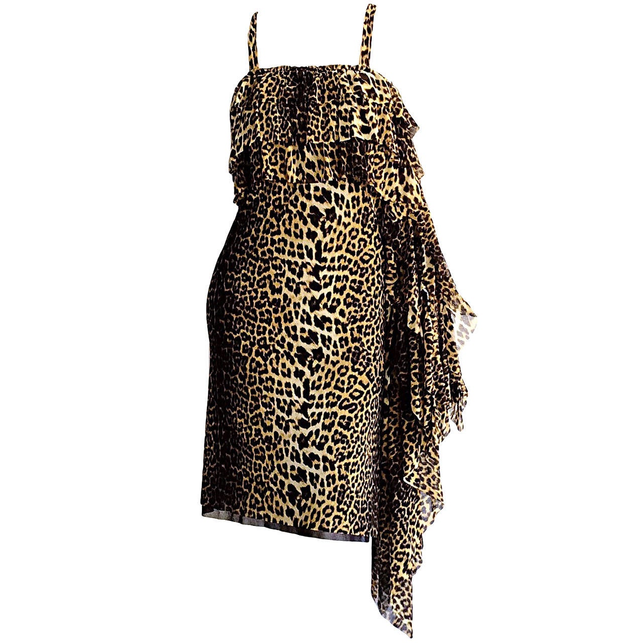 Rare robe léopard vintage Jean Paul Gaultier "" Tarzan & Jane "" des années 1990 en vente