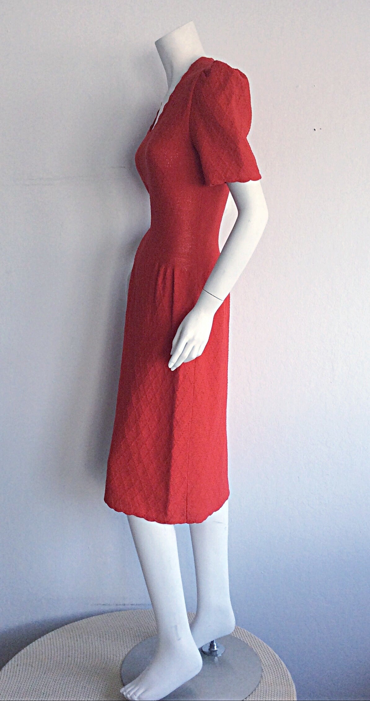 red 60's dress