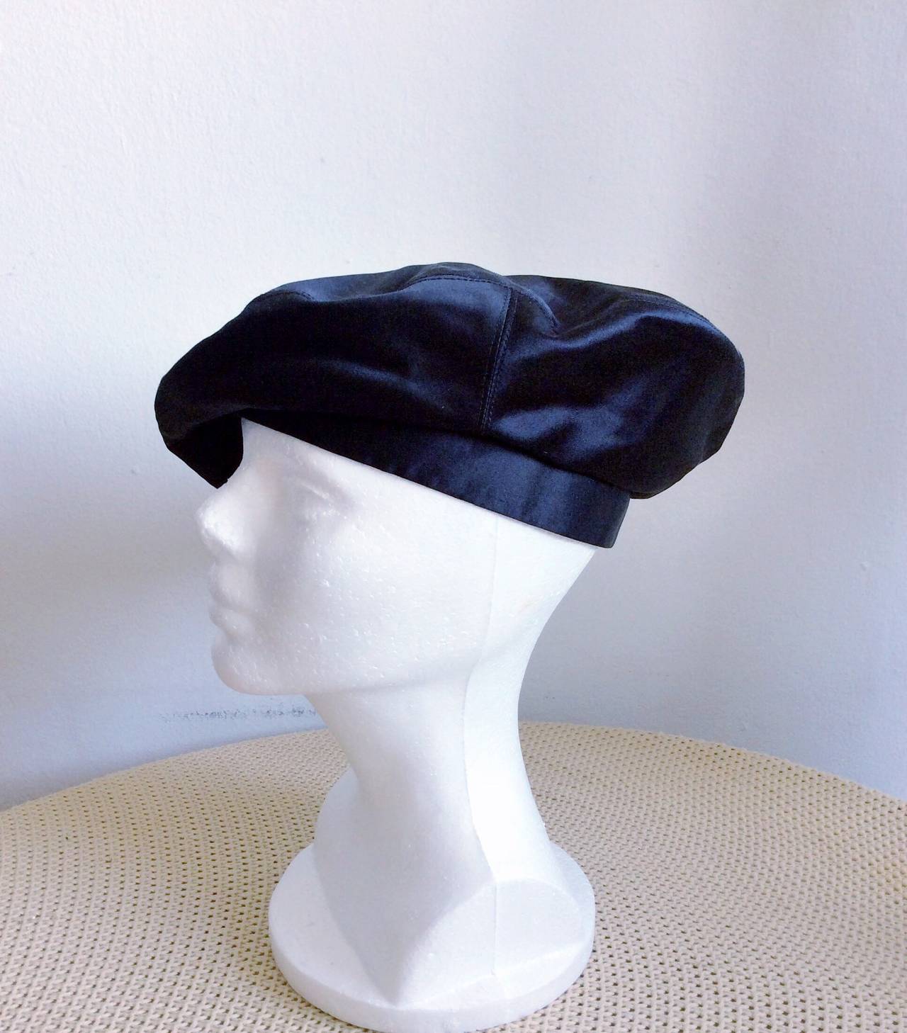 satin beret