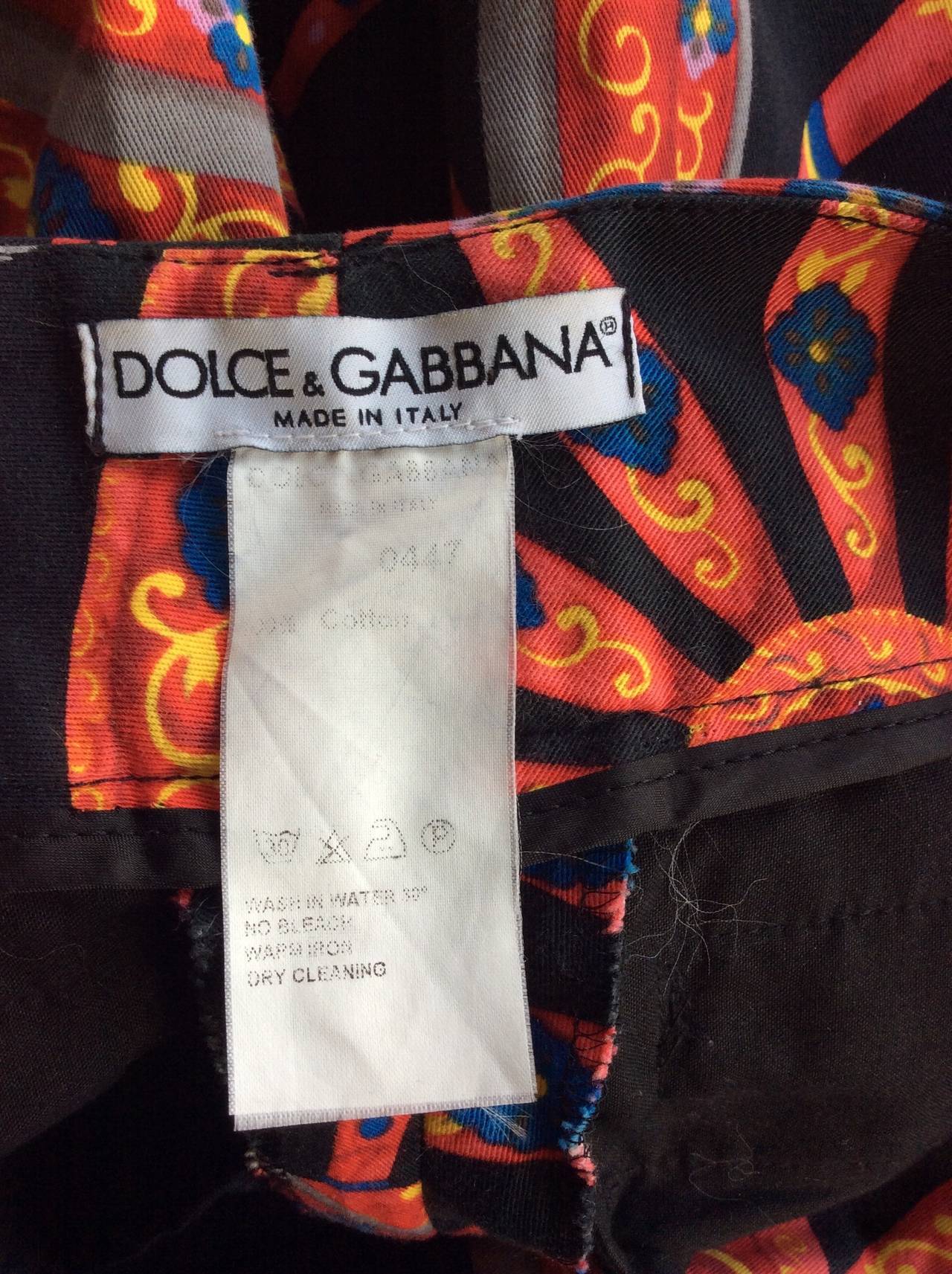 Amazing Dolce & Gabbana Italianate Nautical Cotton Trouser Pants 1