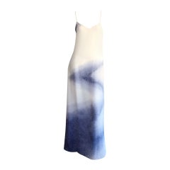 Retro Halston Breathtaking Documented Ombre Avant Garde Silk Dress