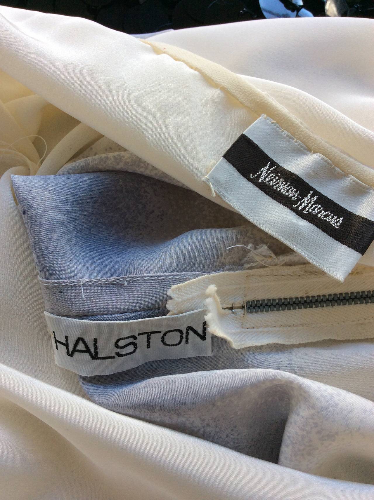 Vintage Halston Breathtaking Documented Ombre Avant Garde Silk Dress 1