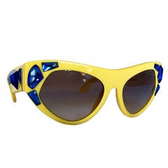 Impossible to Find Prada " Voice " Cat Eye Yellow Sunglasses 2014 Campaign  at 1stDibs | prada sunglasses 2014, prada yellow sunglasses