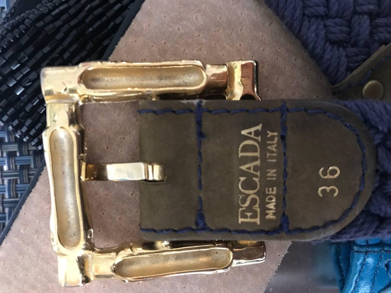 Vintage Escada by Margaretha Ley Navy Blue + Gold Nautical  display picture 1