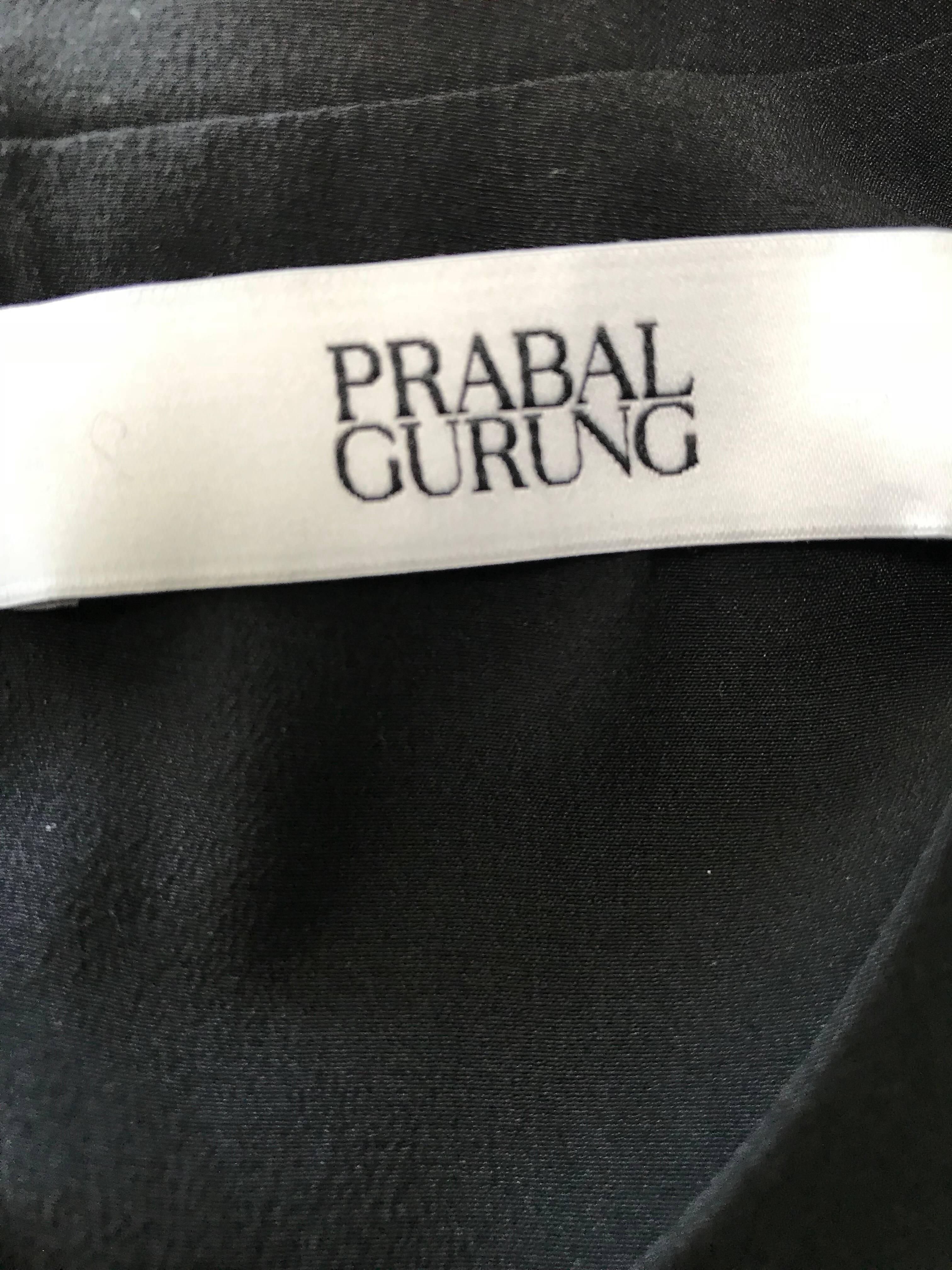 New Prabal Gurung Green and Black Color Block Size 6 / 8 Silk Mod Sheath Dress For Sale 3