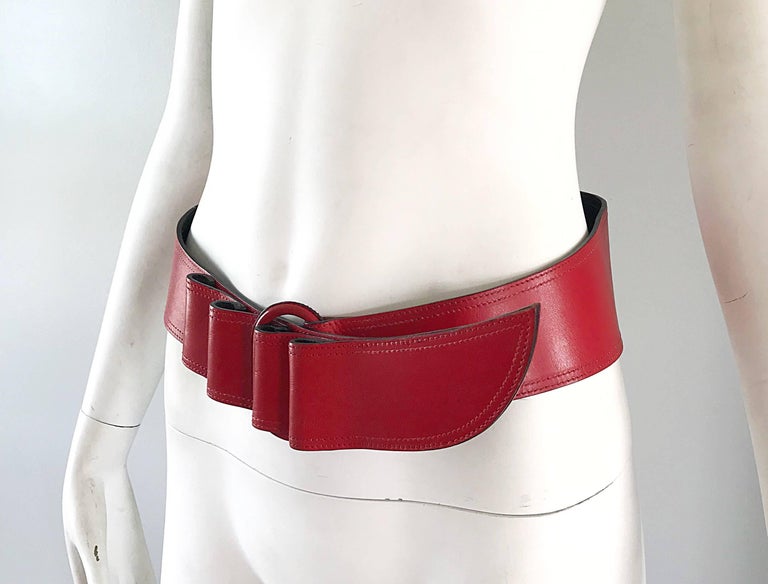 State of Claude Montana red leather belt Claude Montana | Accessories | State Of Claude Montana Red  main image 4