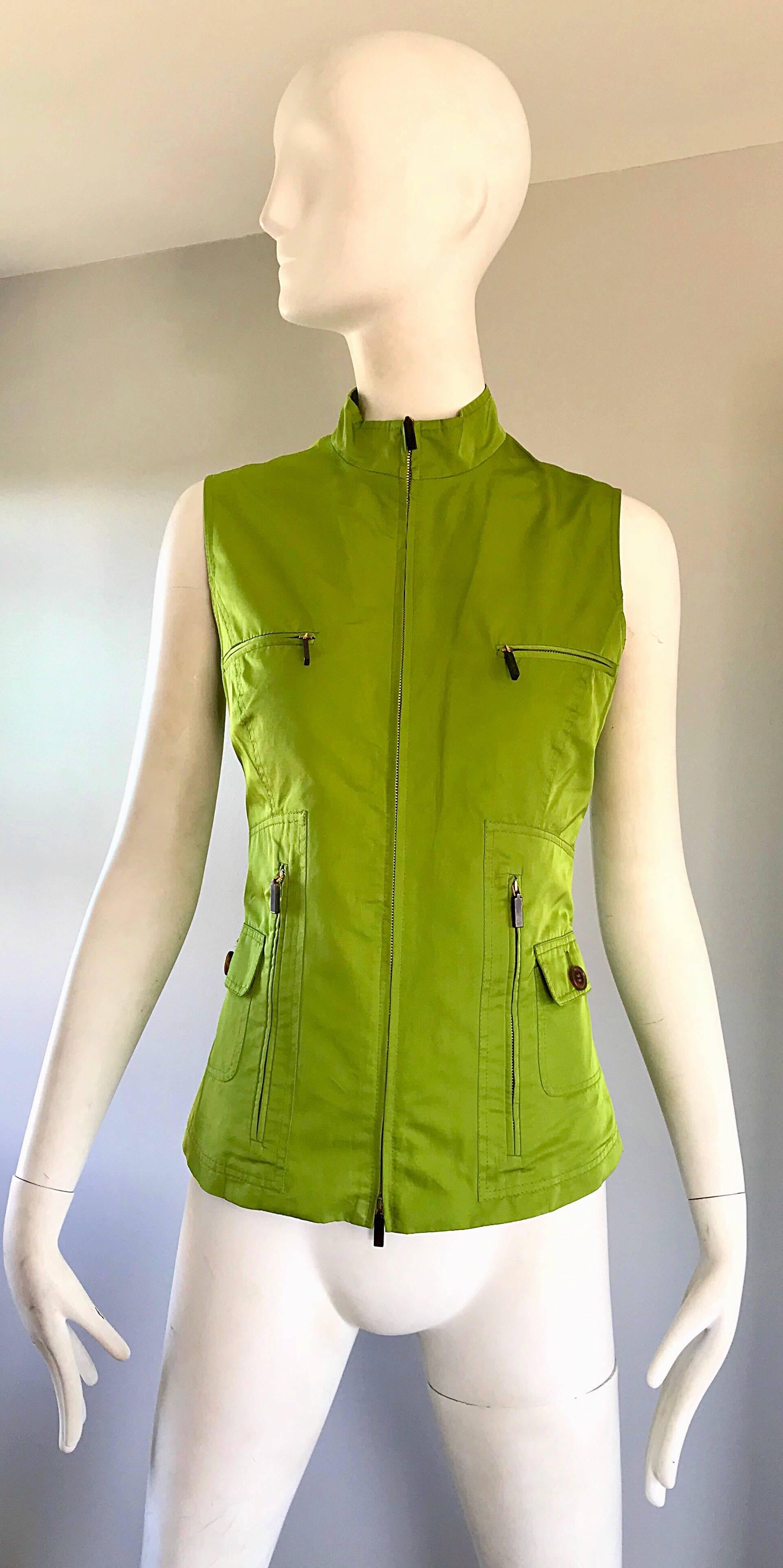 green shirt vest