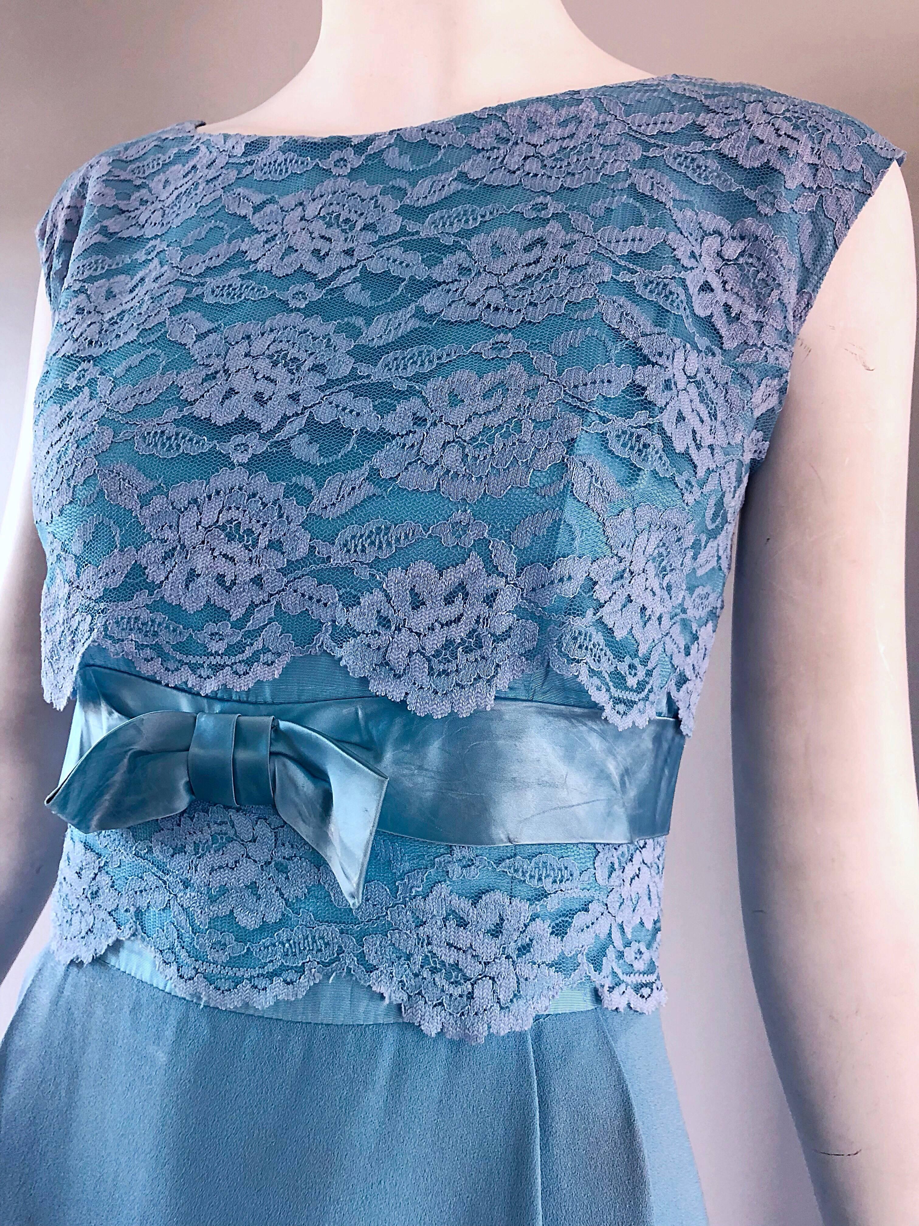 light blue 60s dress
