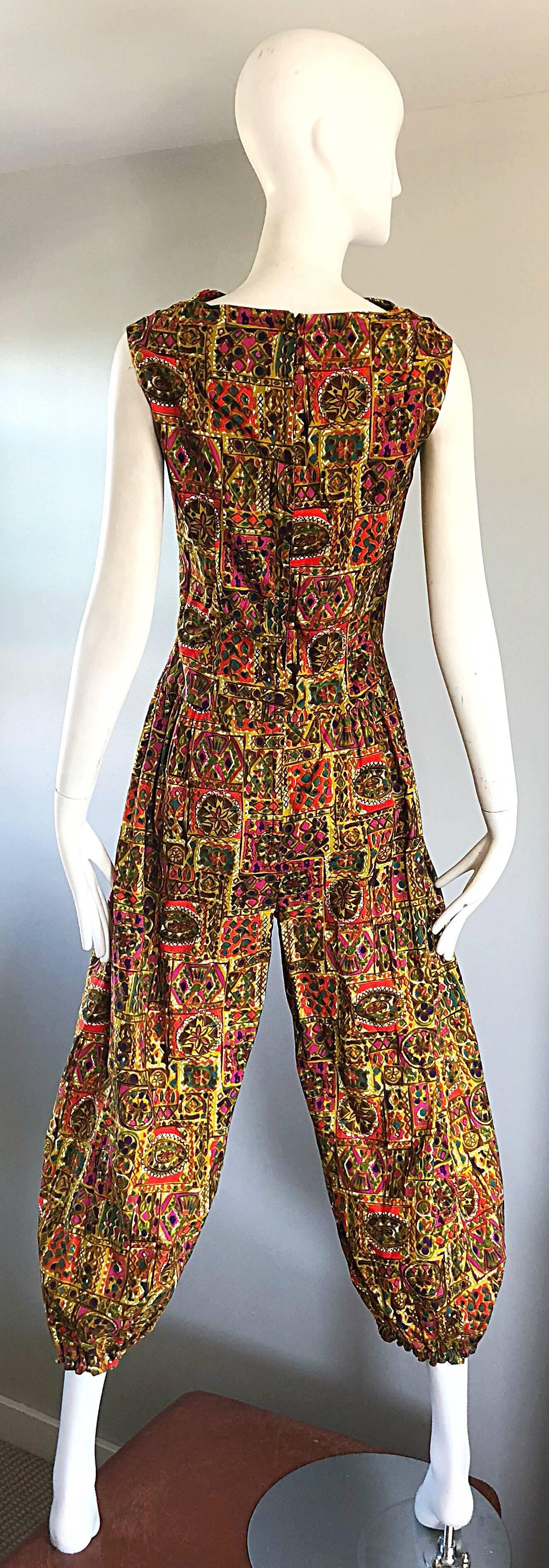 Camellia of Beverly Hills Vintage Harem Jumpsuit and Beaded Skirt, 1950s  4
