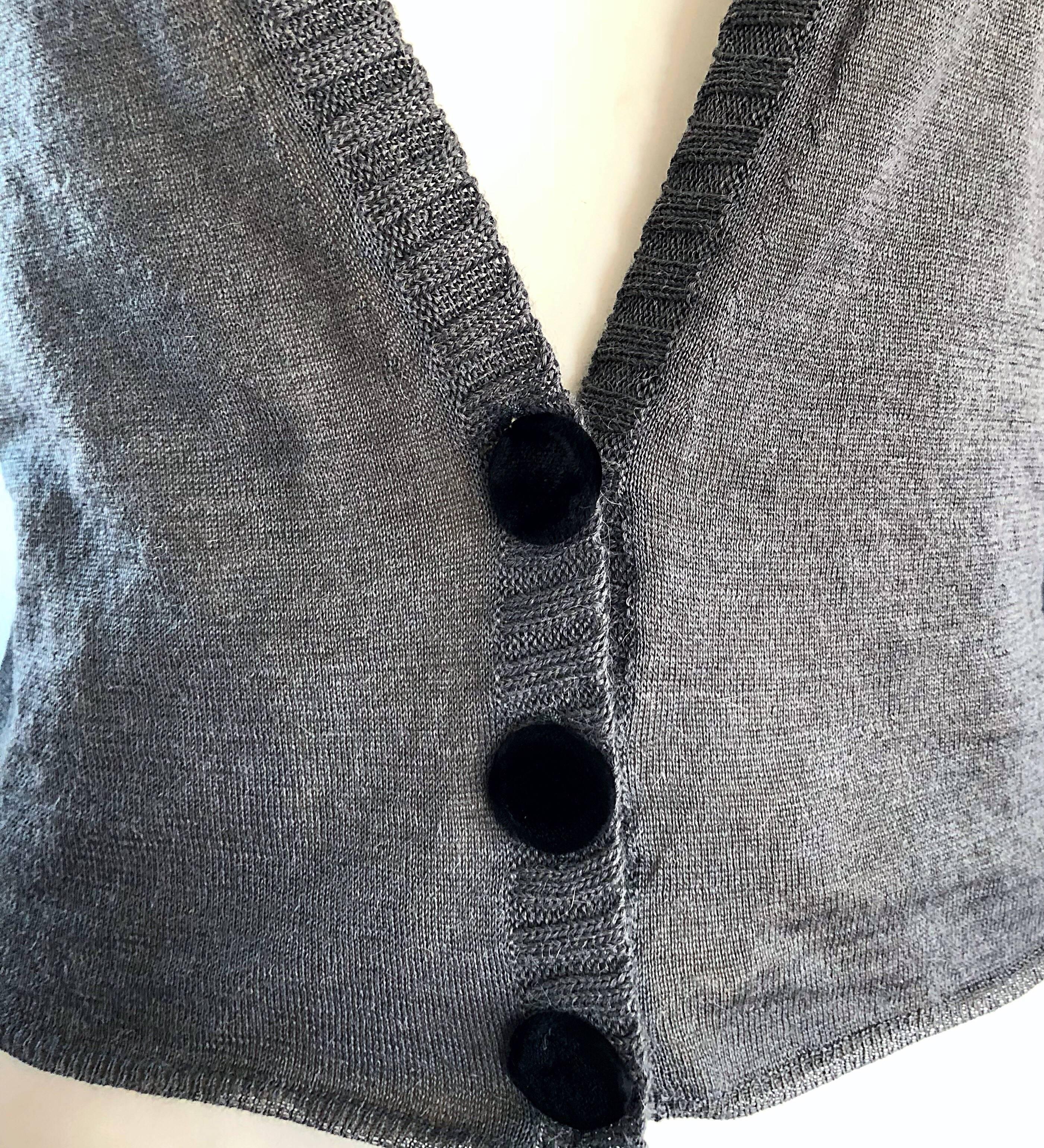 grey button up cardigan
