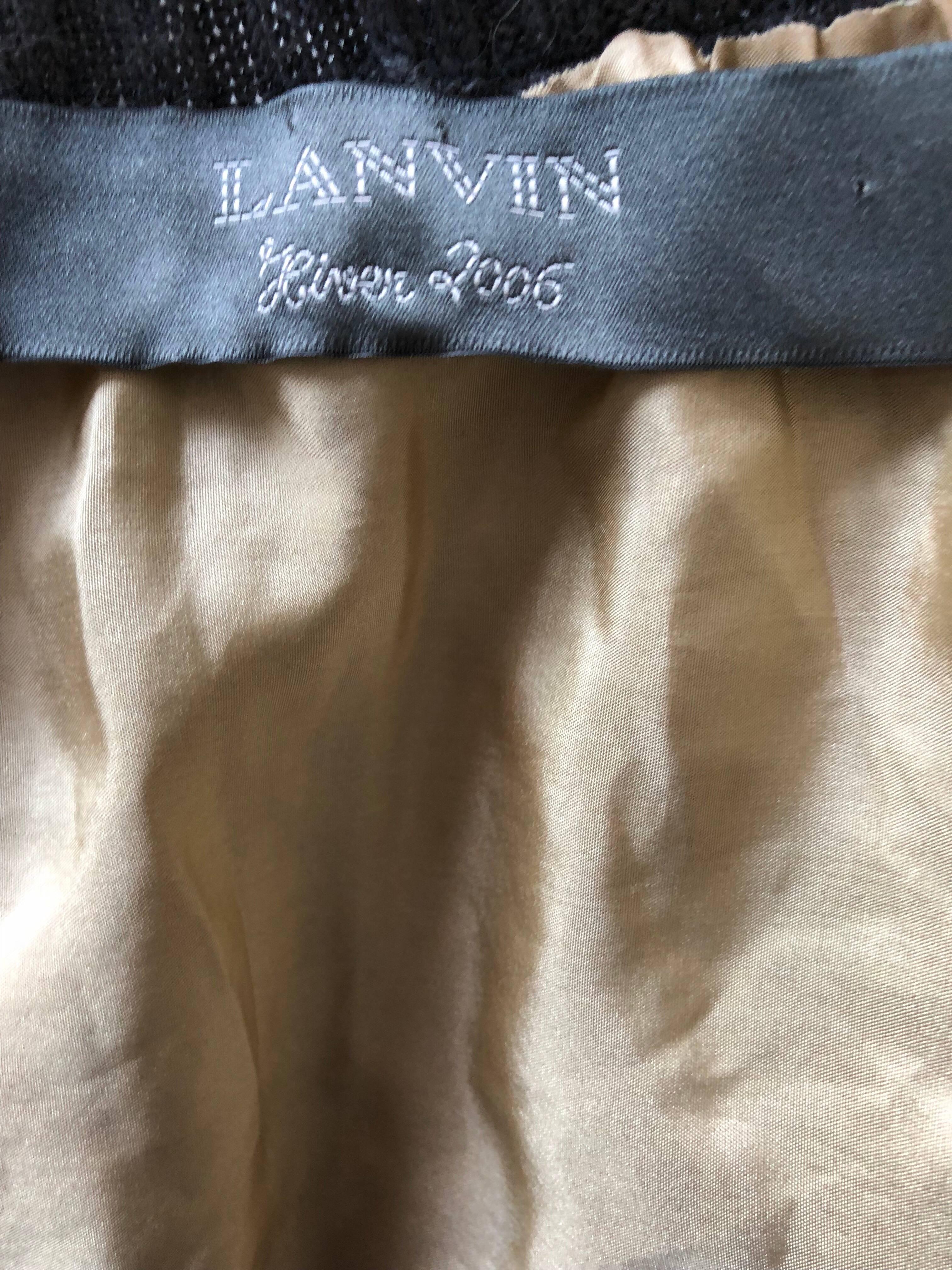 Lanvin Hiver 2006 Charcoal Grey Alpaca + Silk Button Up Cardigan Sweater 3