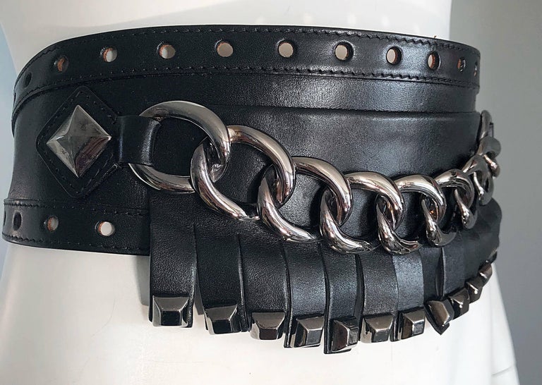 Michael Kors Elegant Black Chain Belt Michael Kors chain-belt Midi Dress | Black | FARFETCH main image 2