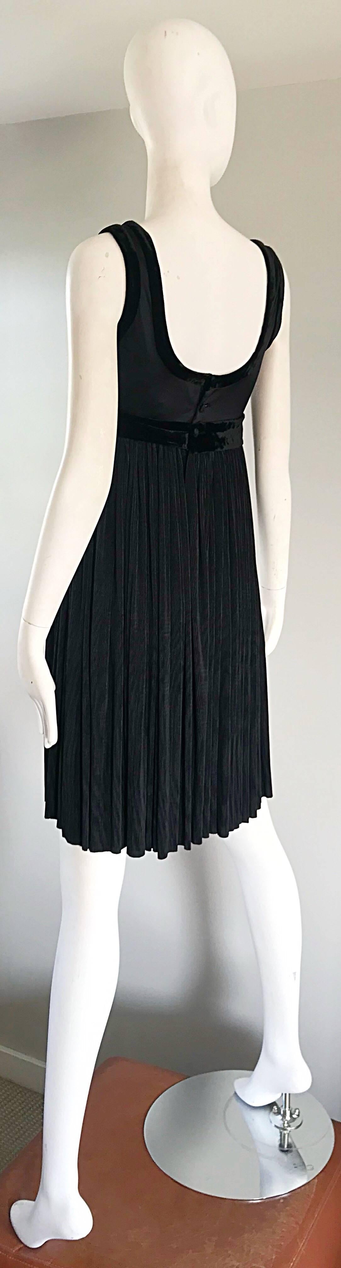 Romeo Gigli 1990s Empire Trapeze Waist Vintage 90s Chic Little Black Dress For Sale 1
