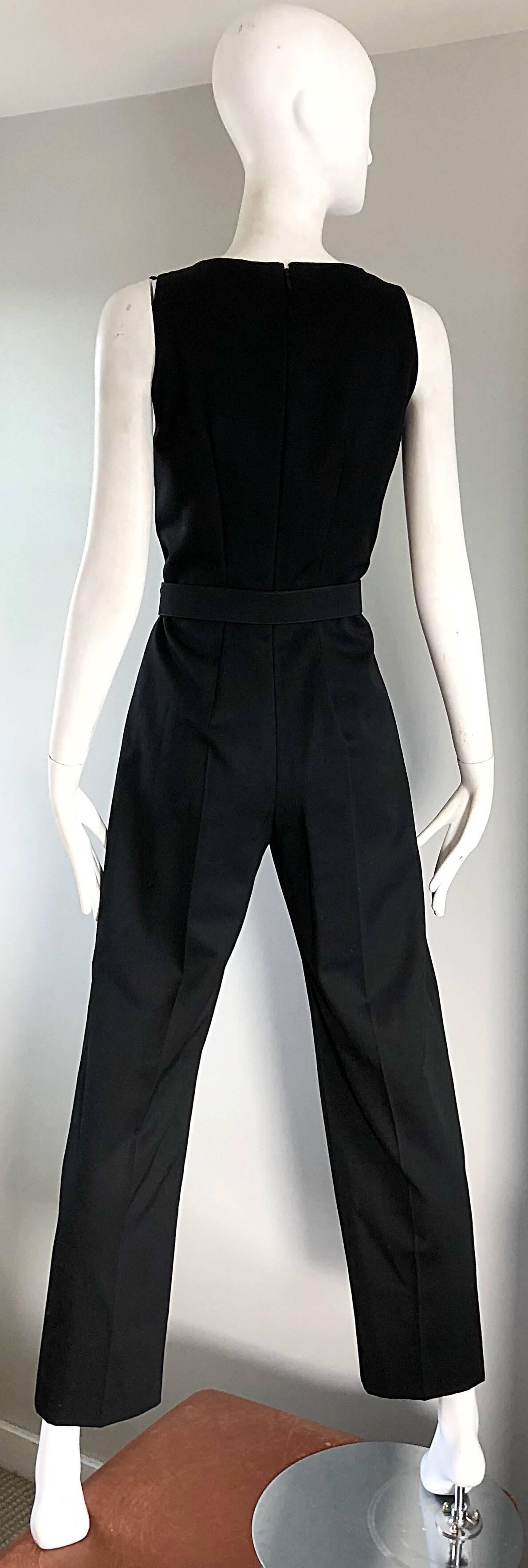 Alexander McQueen for Givenchy Couture Vintage Black Jumpsuit + Cropped Jacket  3