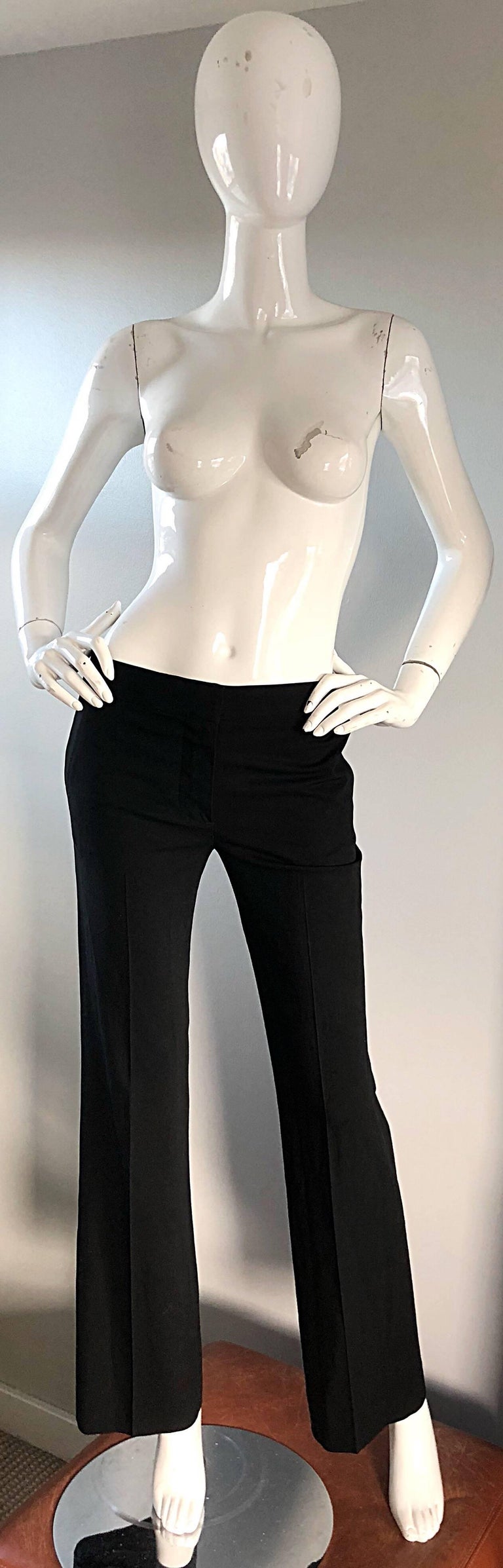 Cloe Stella McCartney Pantaloni a vita bassa Y2K in seta nera - Main Image