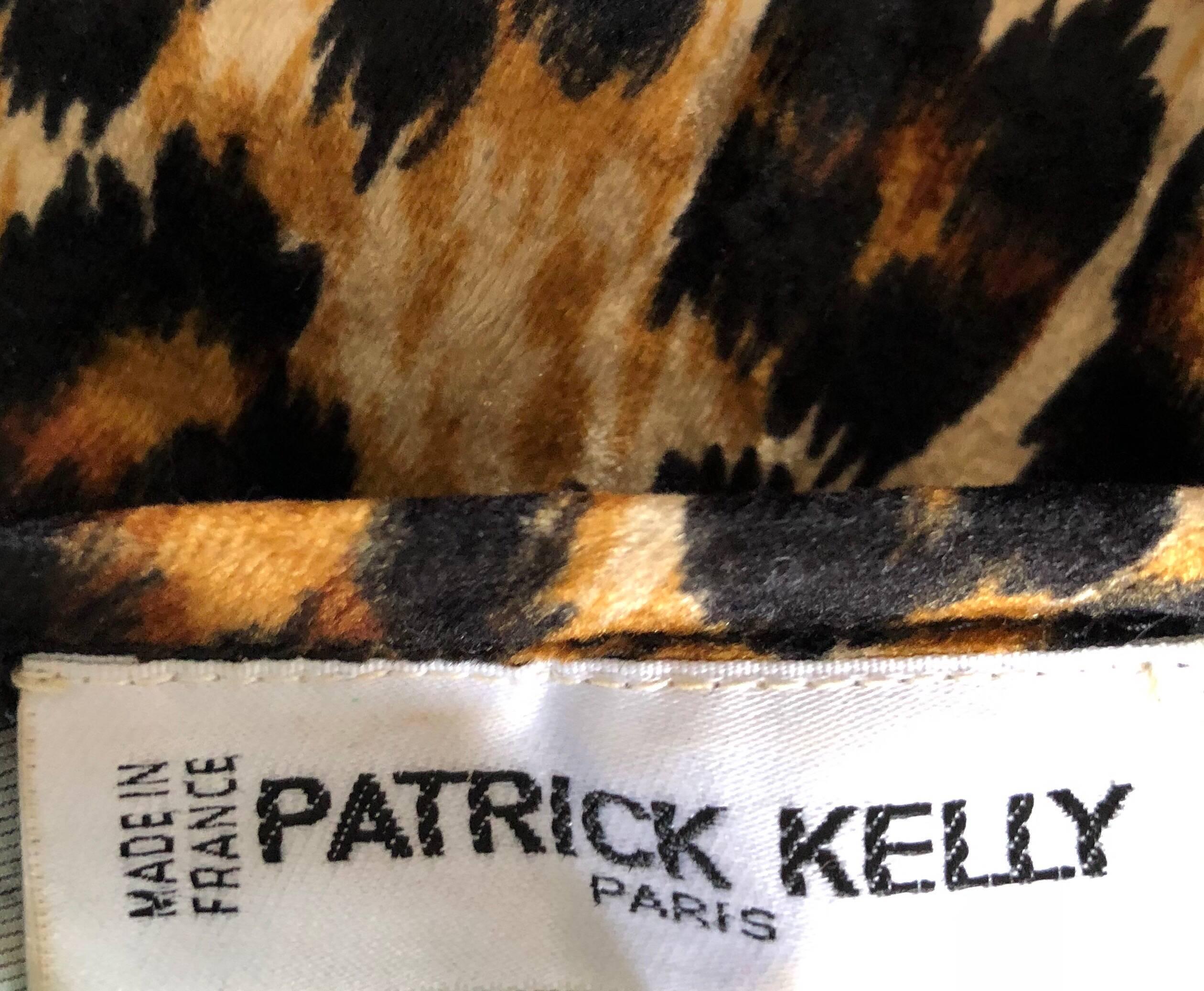 Patrick Kelly Vintage Sexy 80s Leopard Print Off Shoulder Cheetah Dress 1980s 2