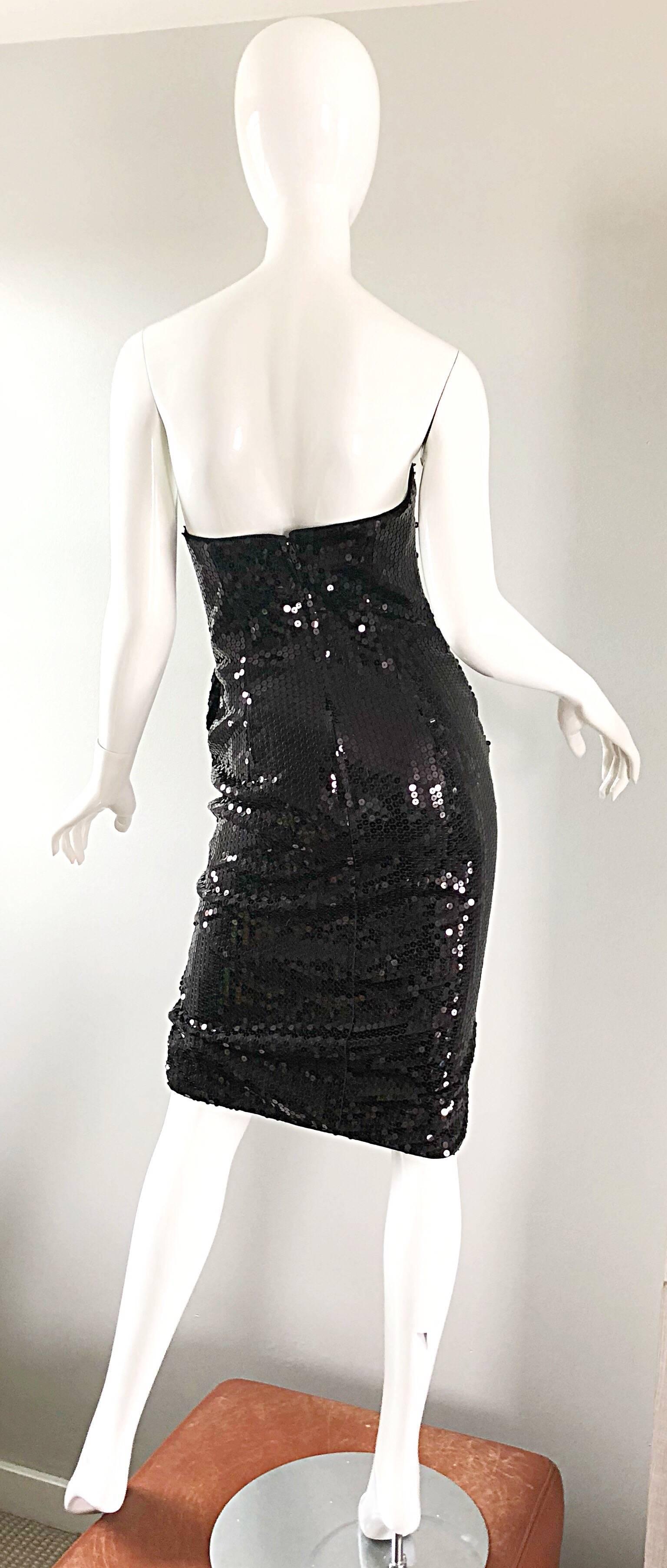 vintage black sequin dress