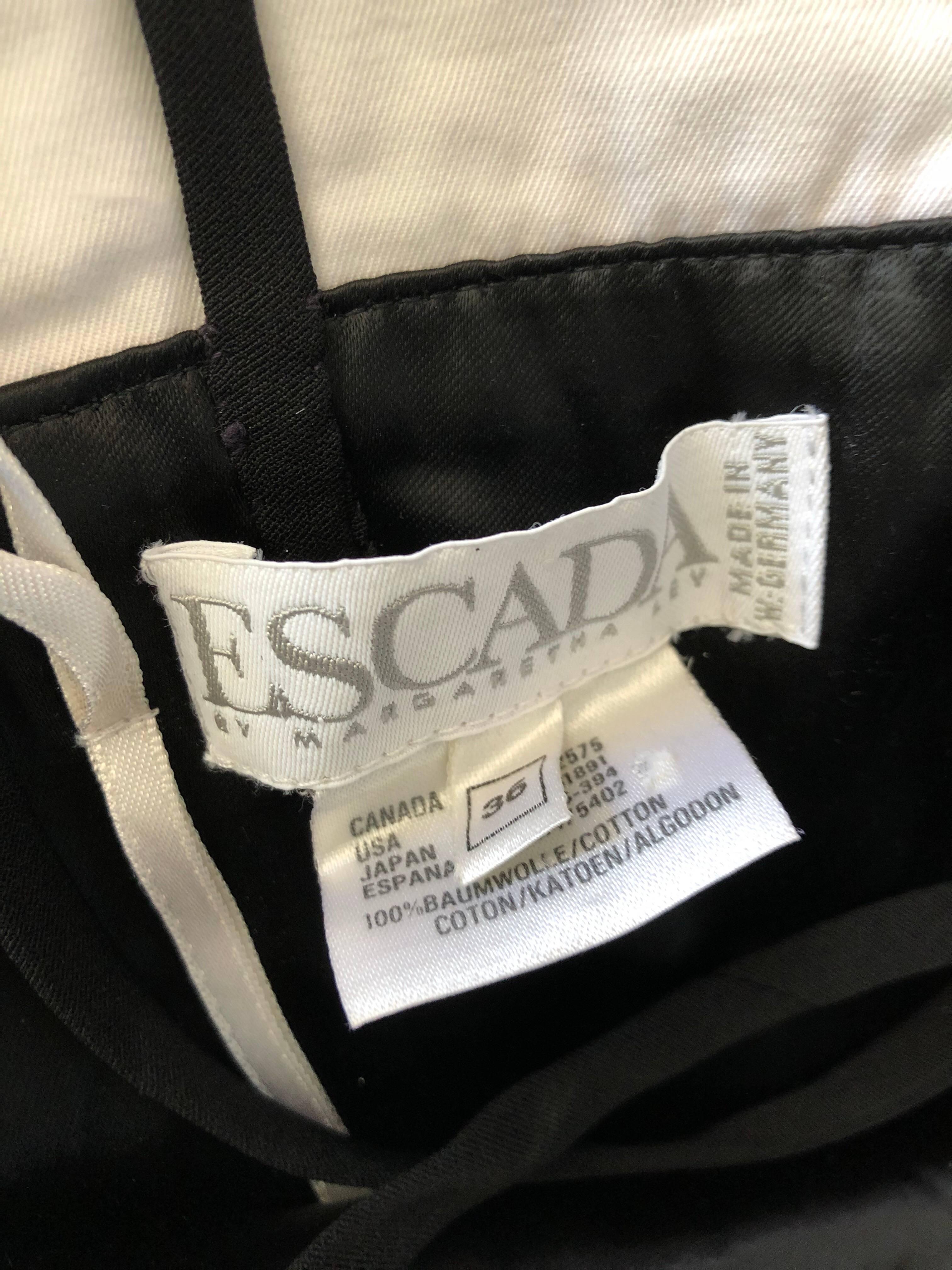 Escada by Margaretha Ley Vintage 1980er Schwarzer und weißer gepunkteter 80er Jahre Jumpsuit in Schwarz und Weiß im Angebot 6