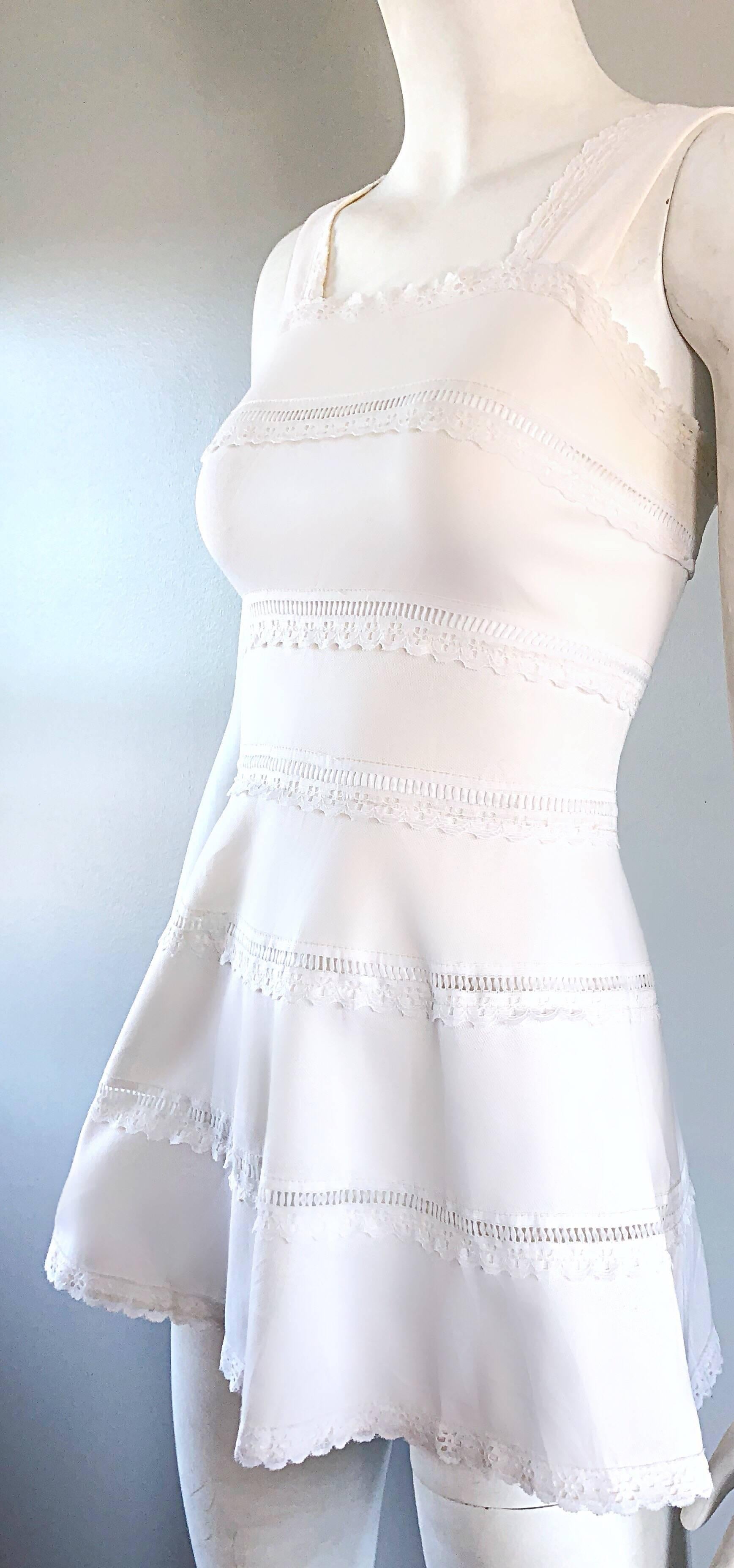 white mod mini dress