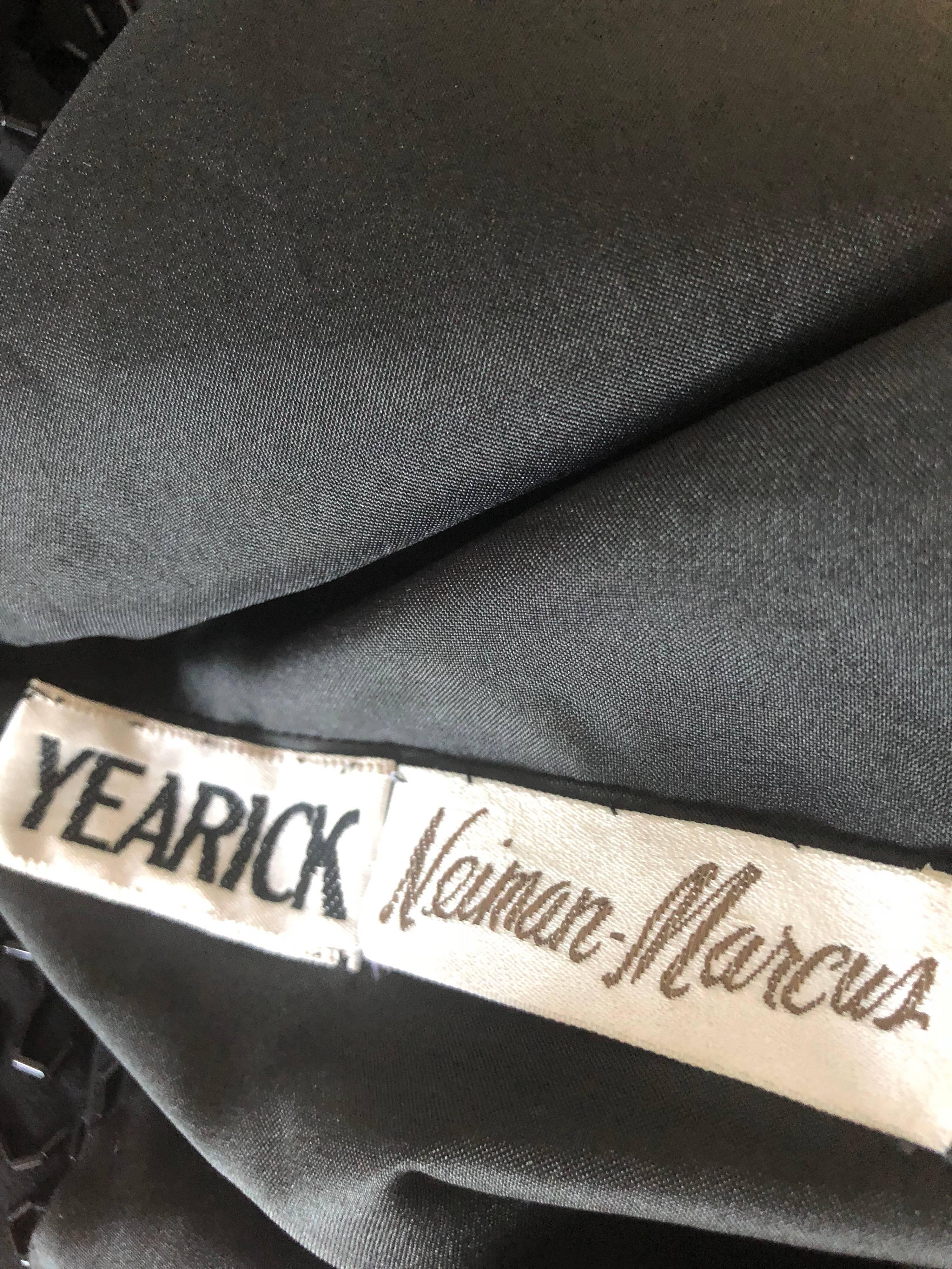 Atemberaubendes Vintage Stephen Yearick 1980er Jahre Voll Perlen Shooting Star Chiffon Kleid im Angebot 14