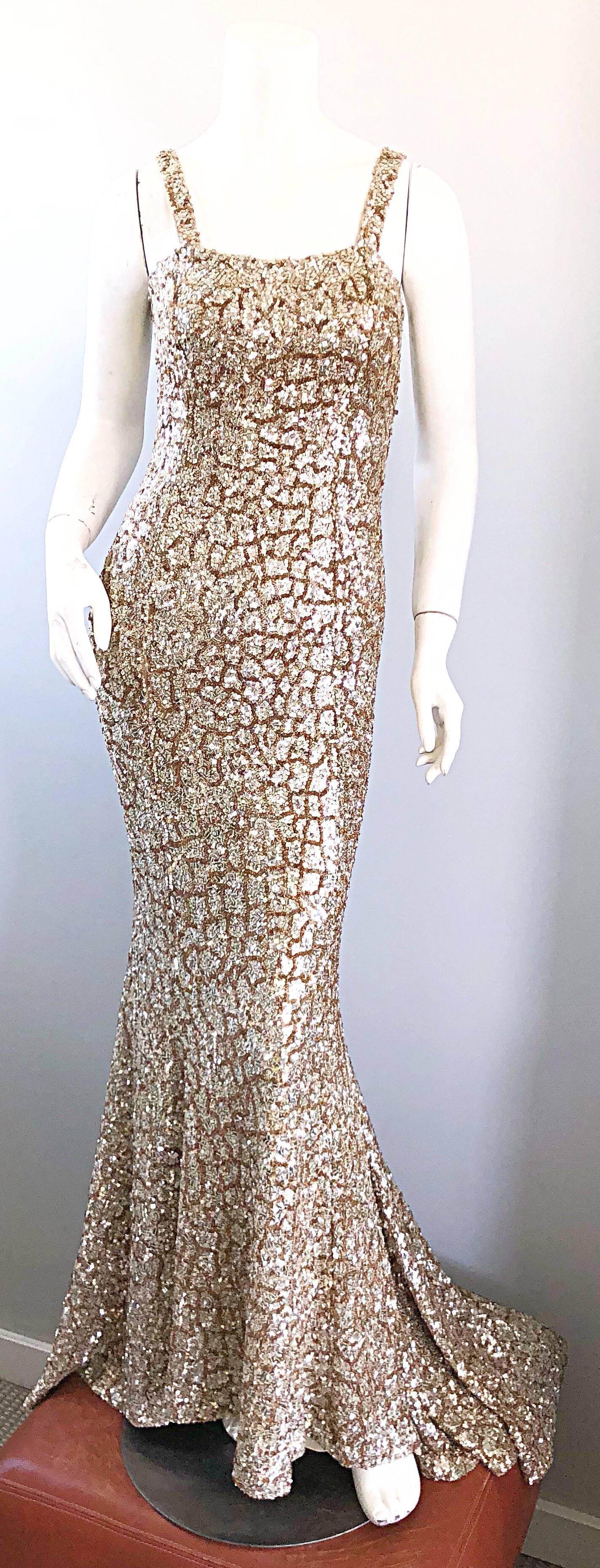 monique lhuillier gold dress