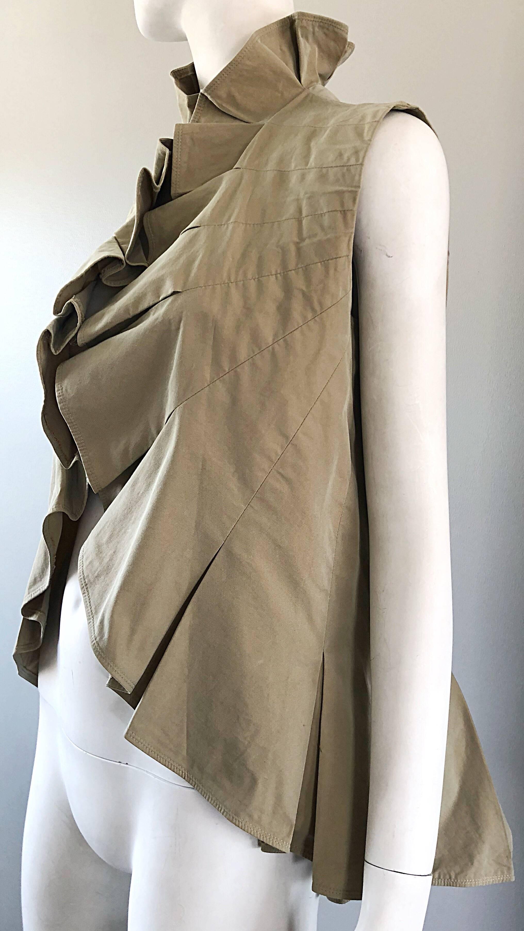 khaki safari vest