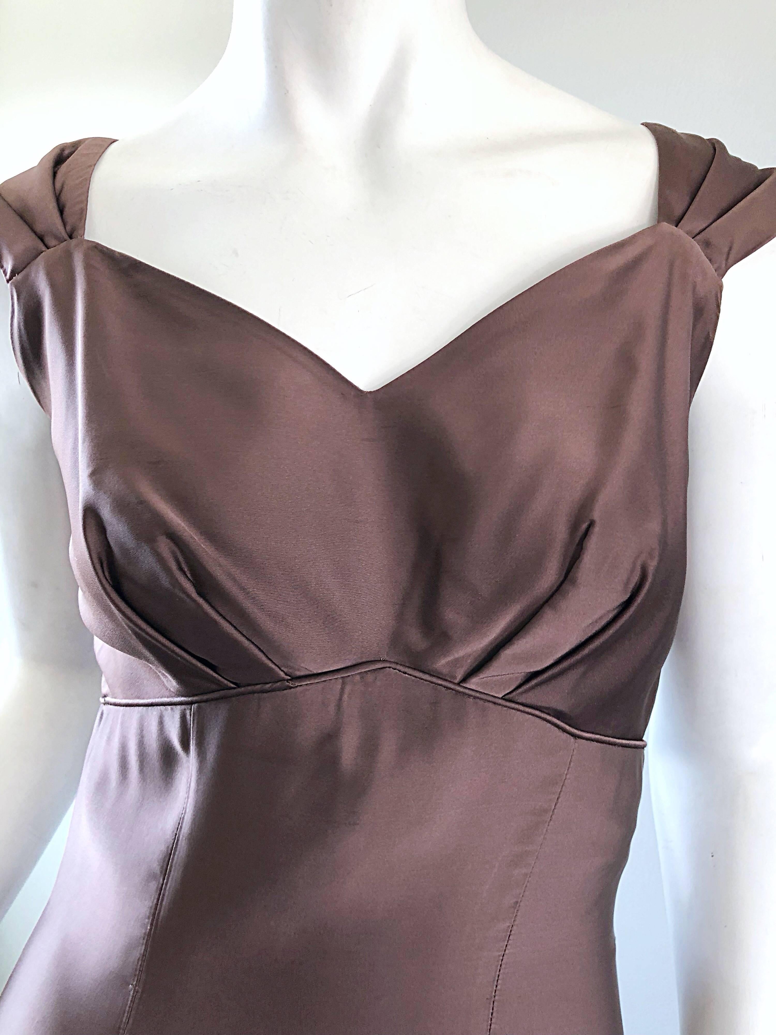 light brown silk dress