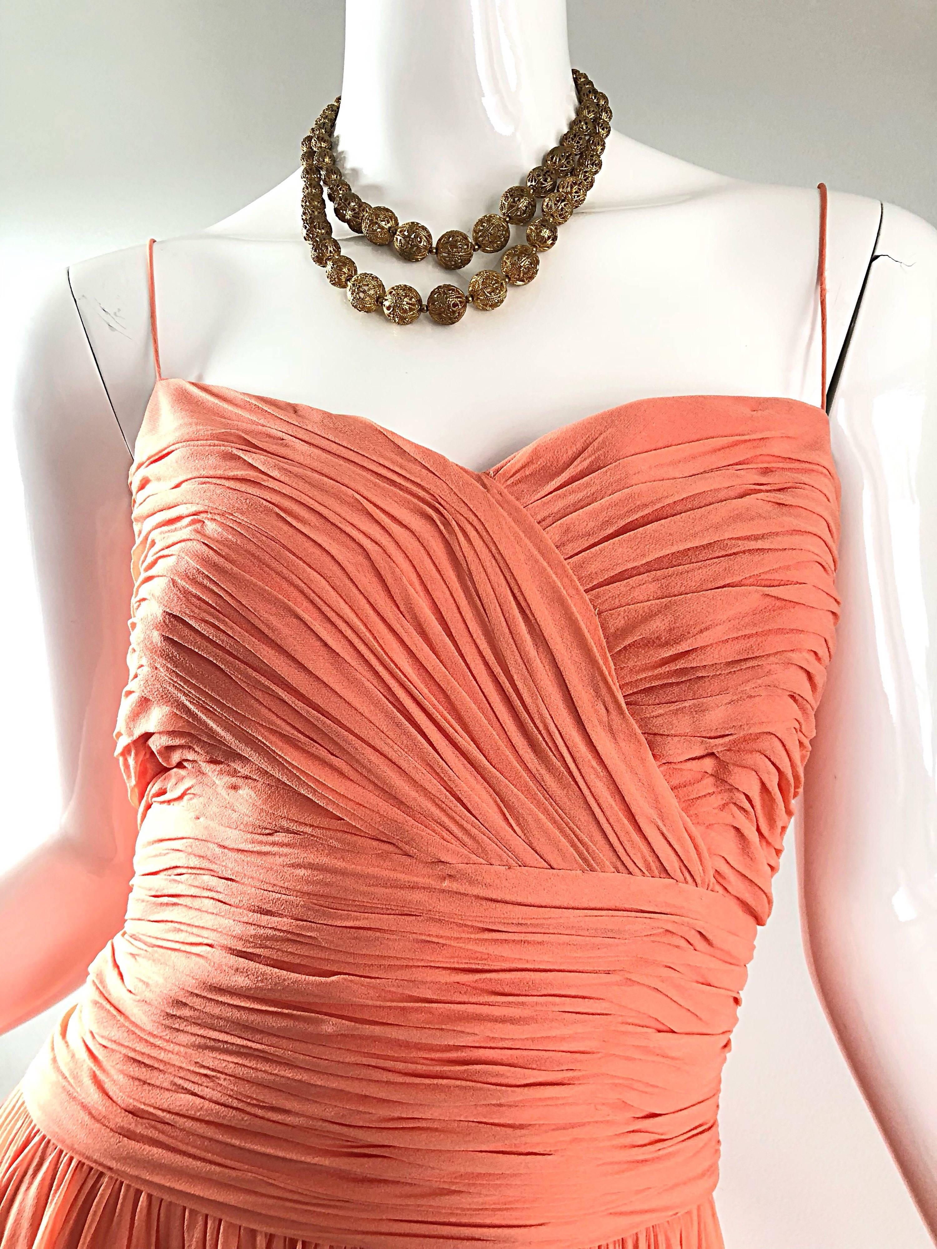 seriously sensational pink pleated strapless tiered maxi dress