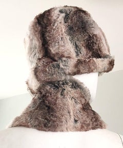 1960s Christian Dior by Marc Bohan Chinchilla Fur 60s Vintage Hat and Scarf
