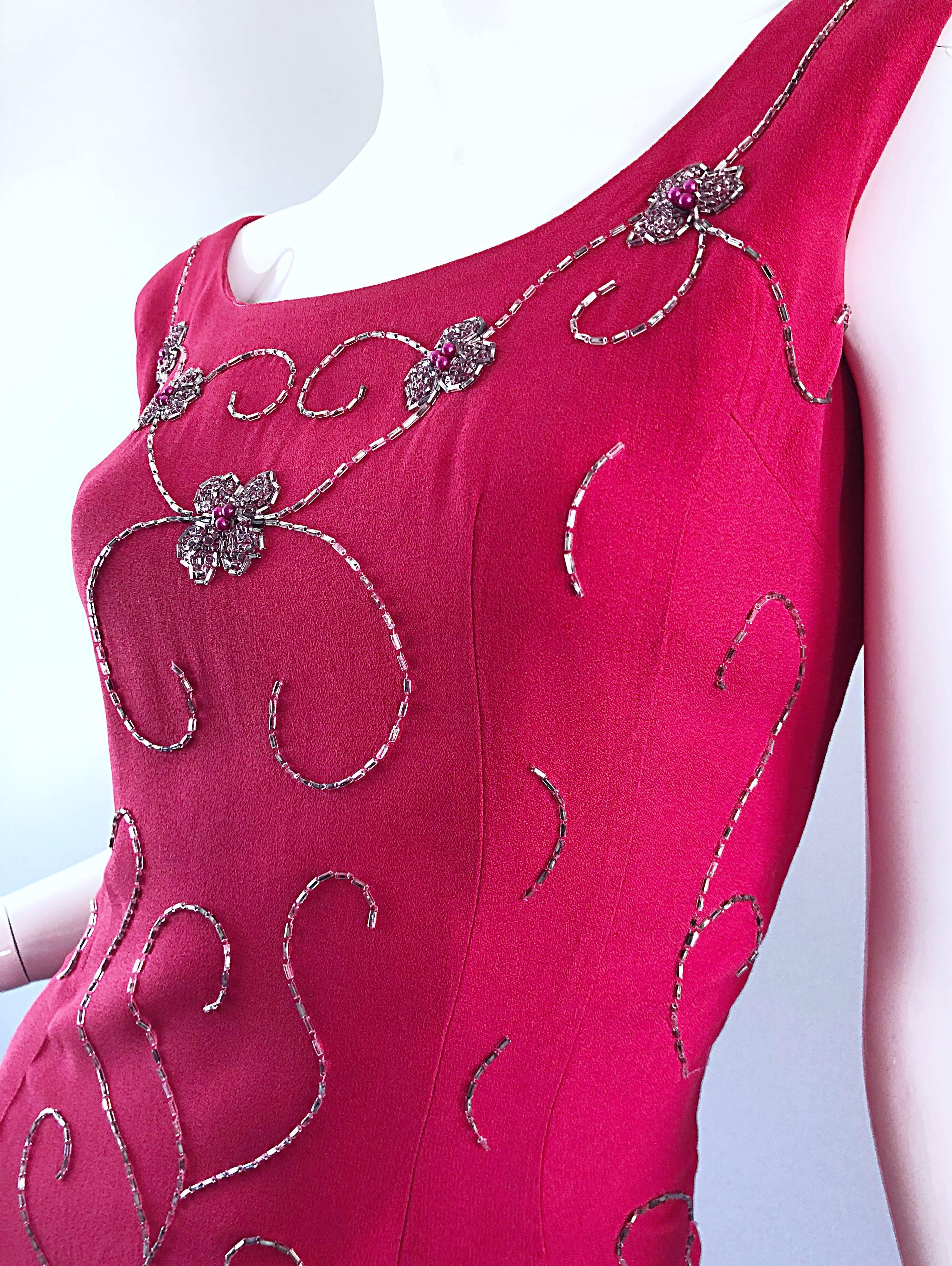 hot pink 60s dress