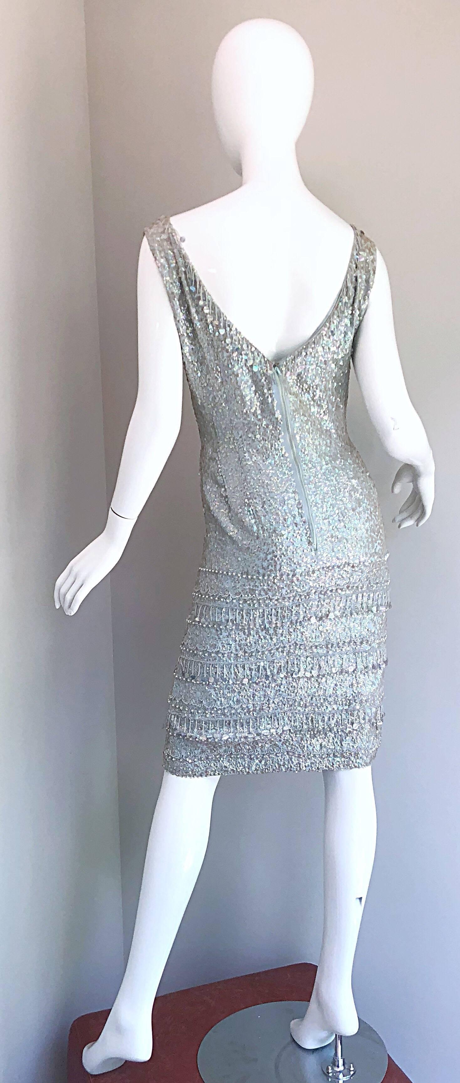 light blue 1950s dress