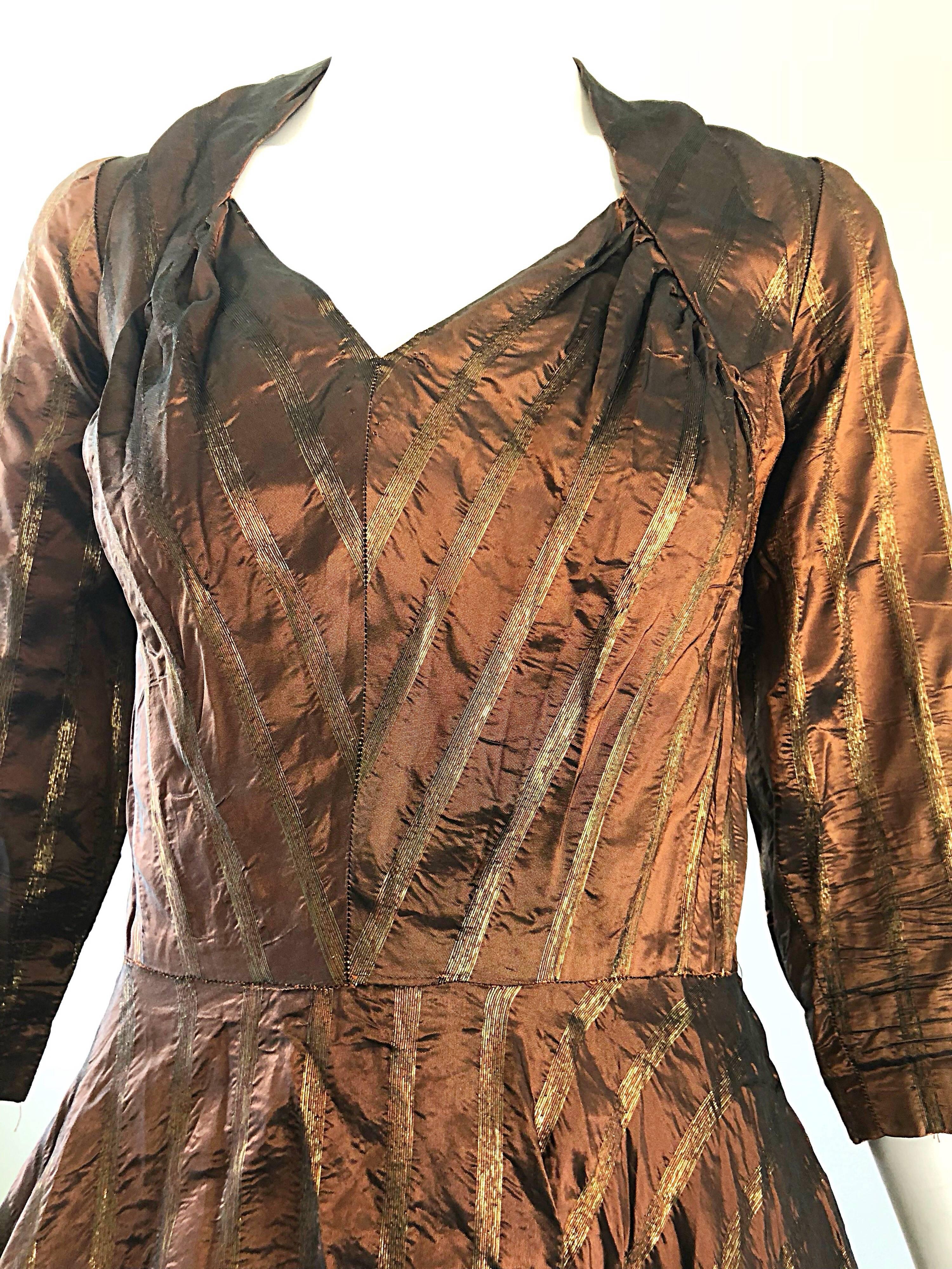 copper bronze dress