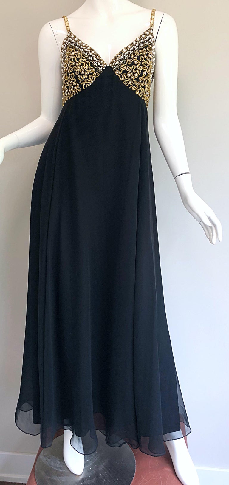 1970 vintage evening dresses Mollie Parnis Vintage 1970's Black Velvet Spiral Collar Evening Dress –  Featherstone Vintage main image 1