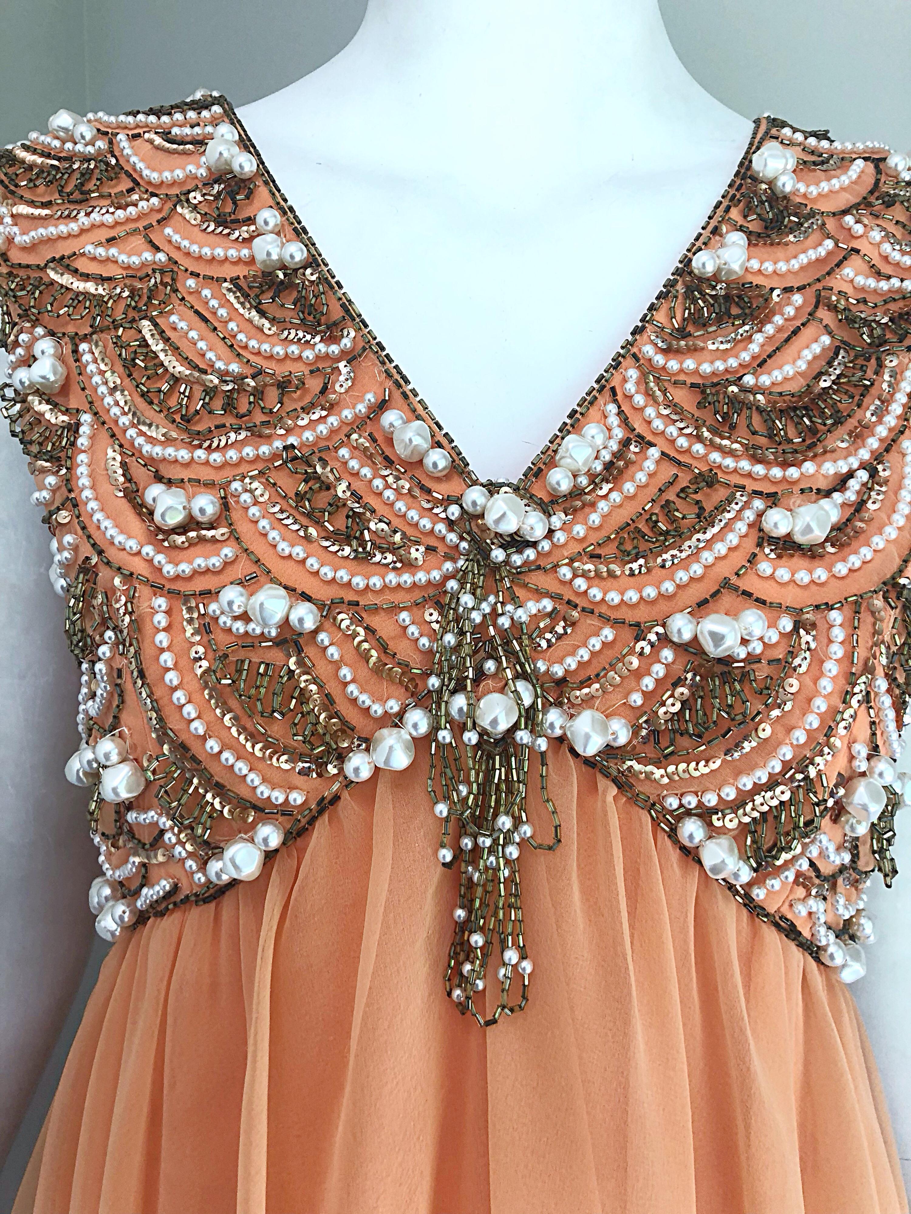 coral evening dress
