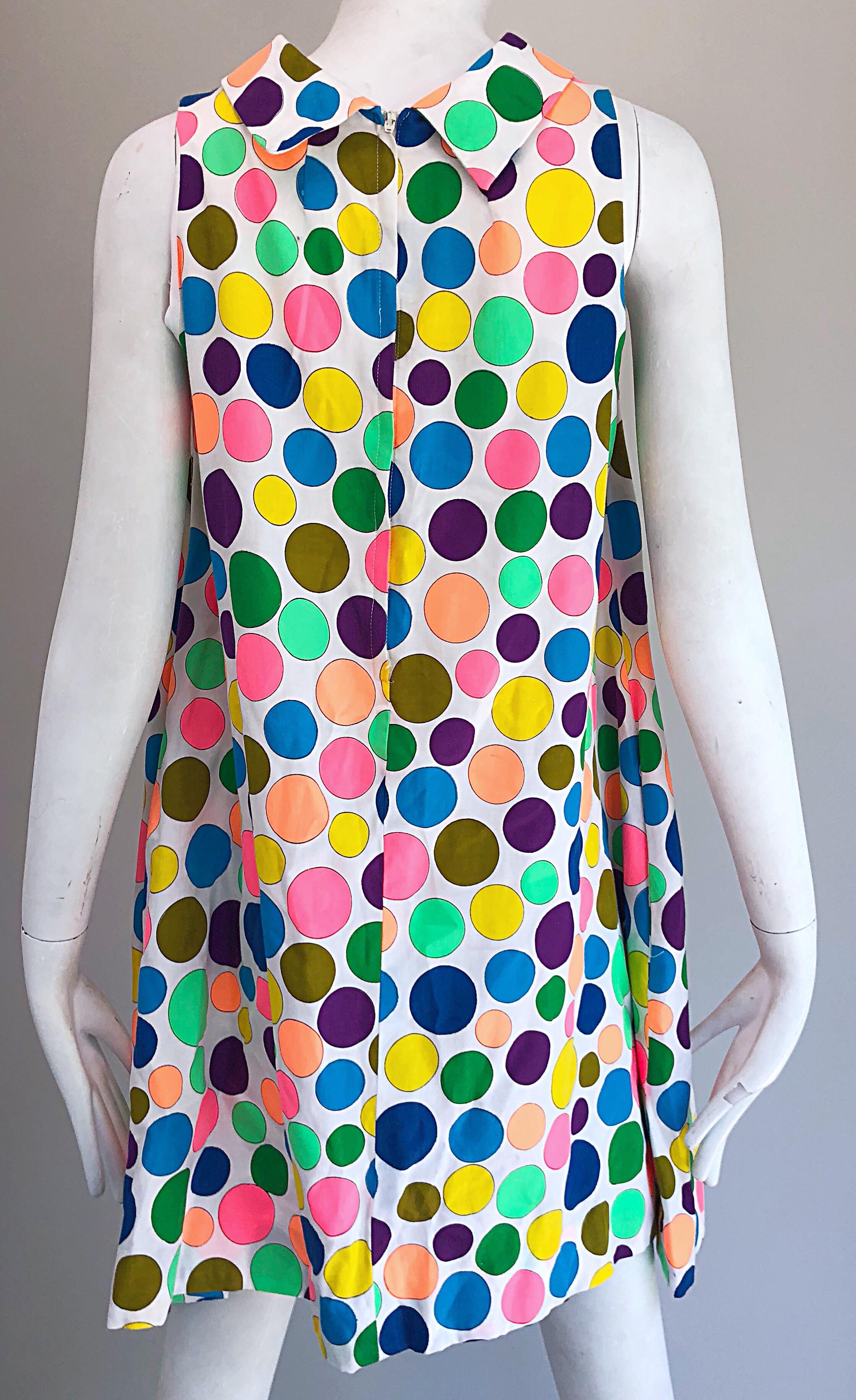 colorful a line dress