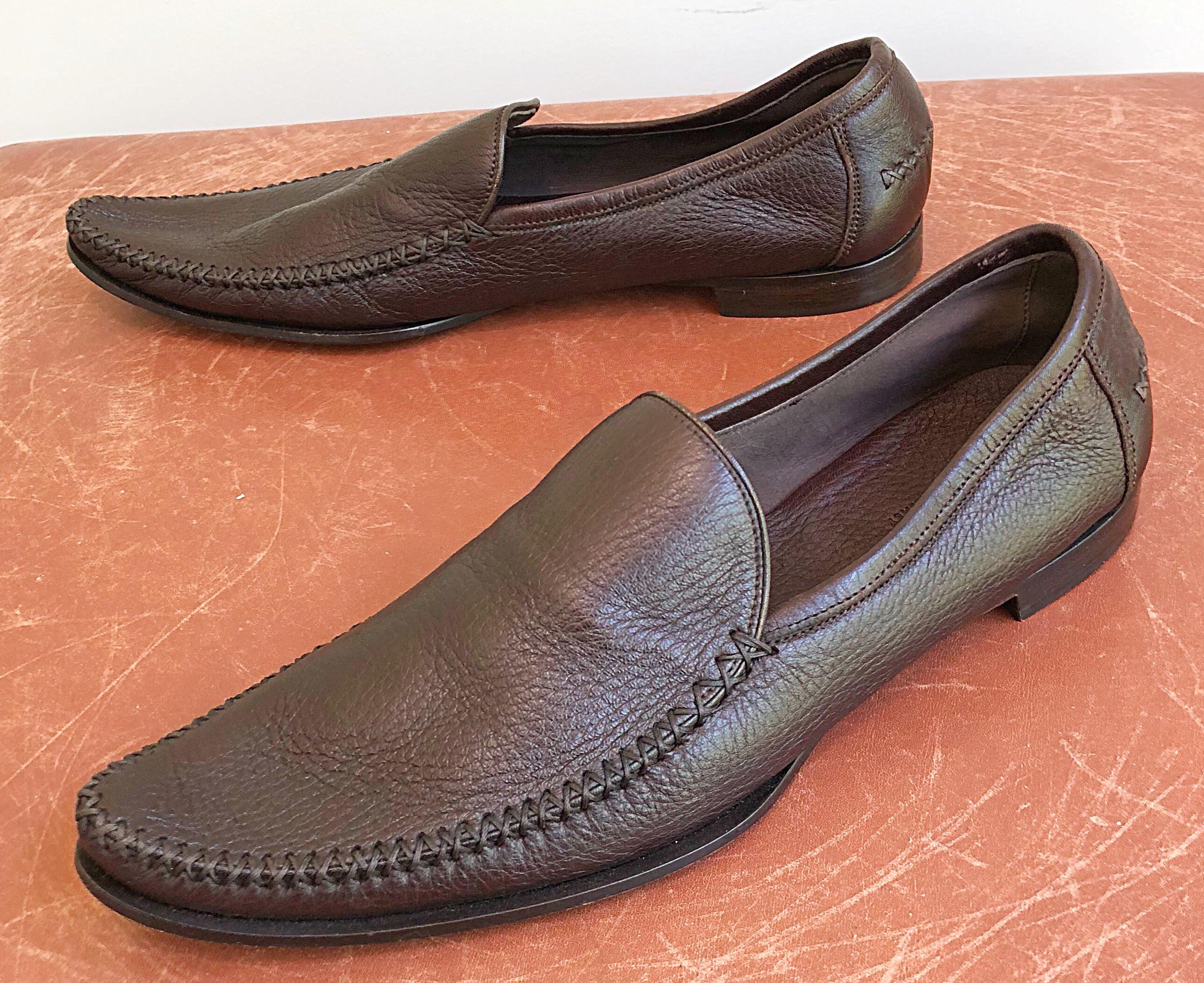 Bottega Veneta Size 38.5 / 8 - 8.5 Chocolate Brown Women's Flats Loafers Shoes For Sale 1