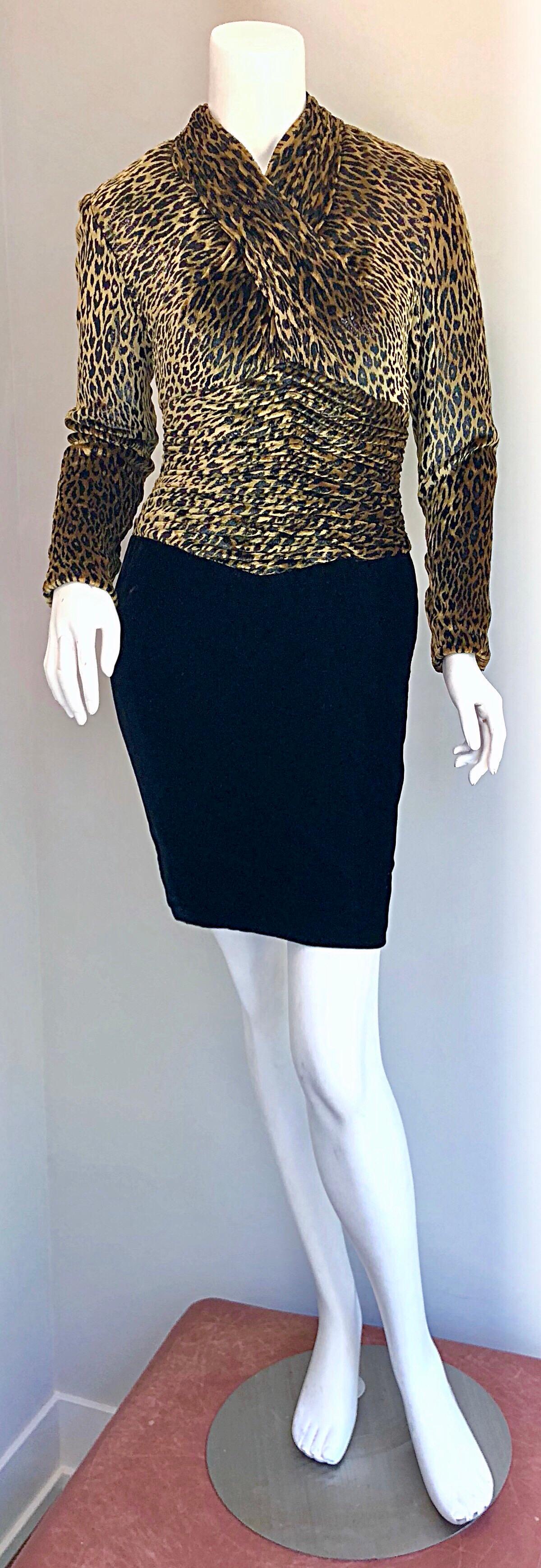 velvet cheetah dress