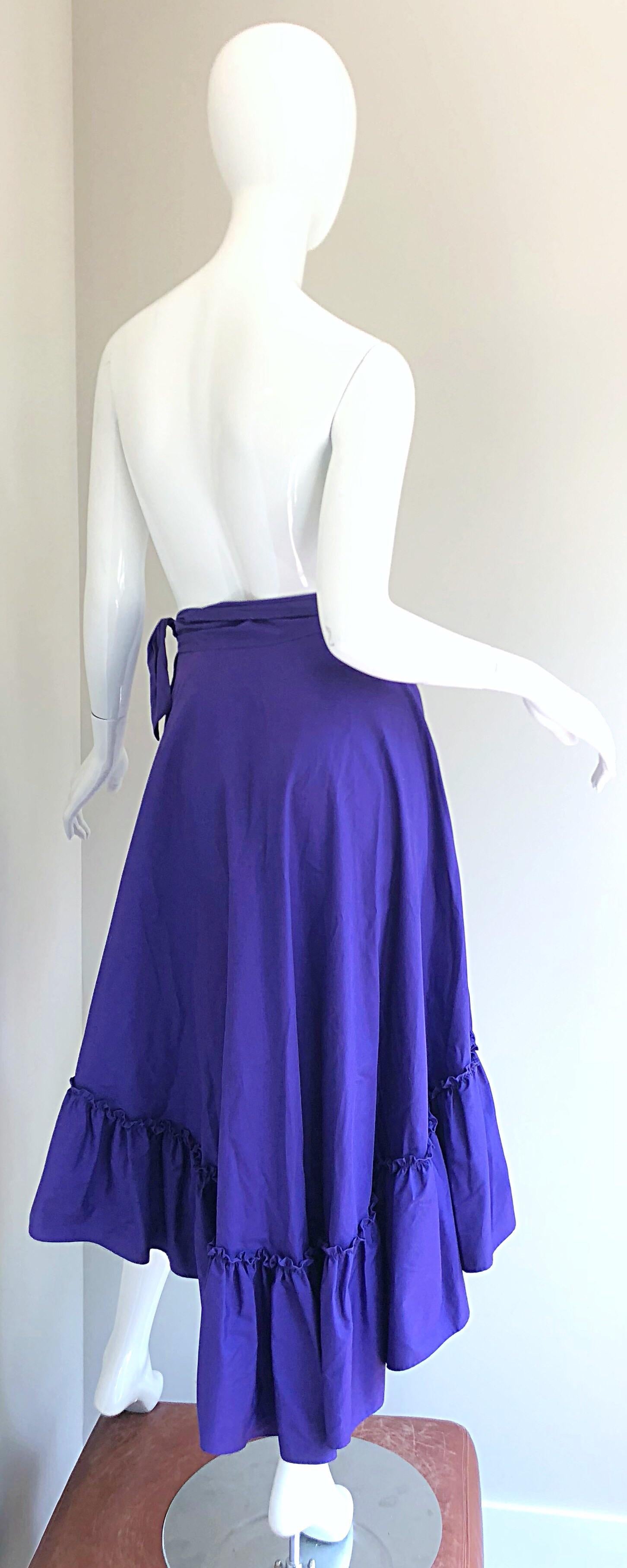 purple wrap skirt