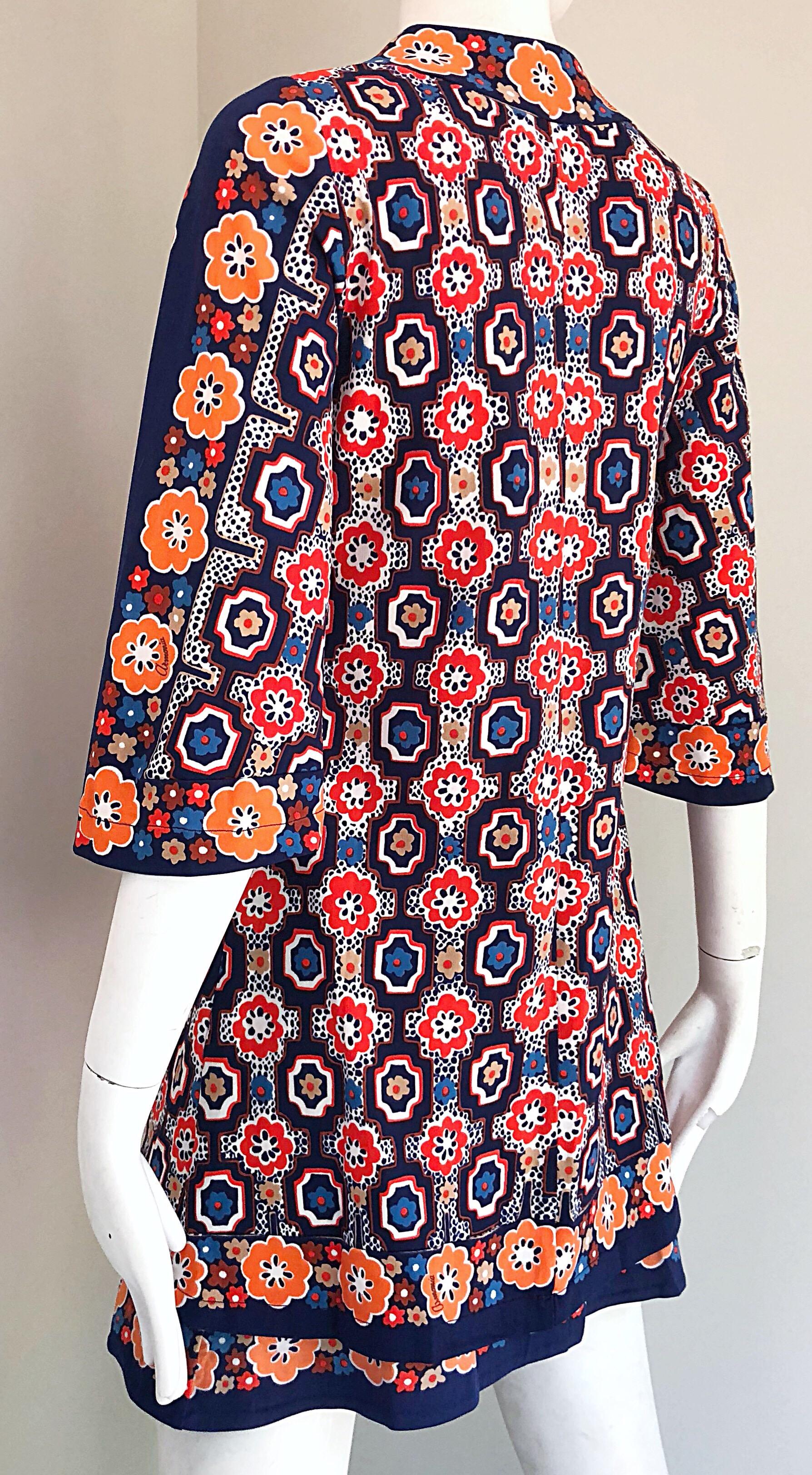 1960s Armonia Italian Jersey Bell Sleeve Vintage 60s Mod Tunic + Mini Skirt 6